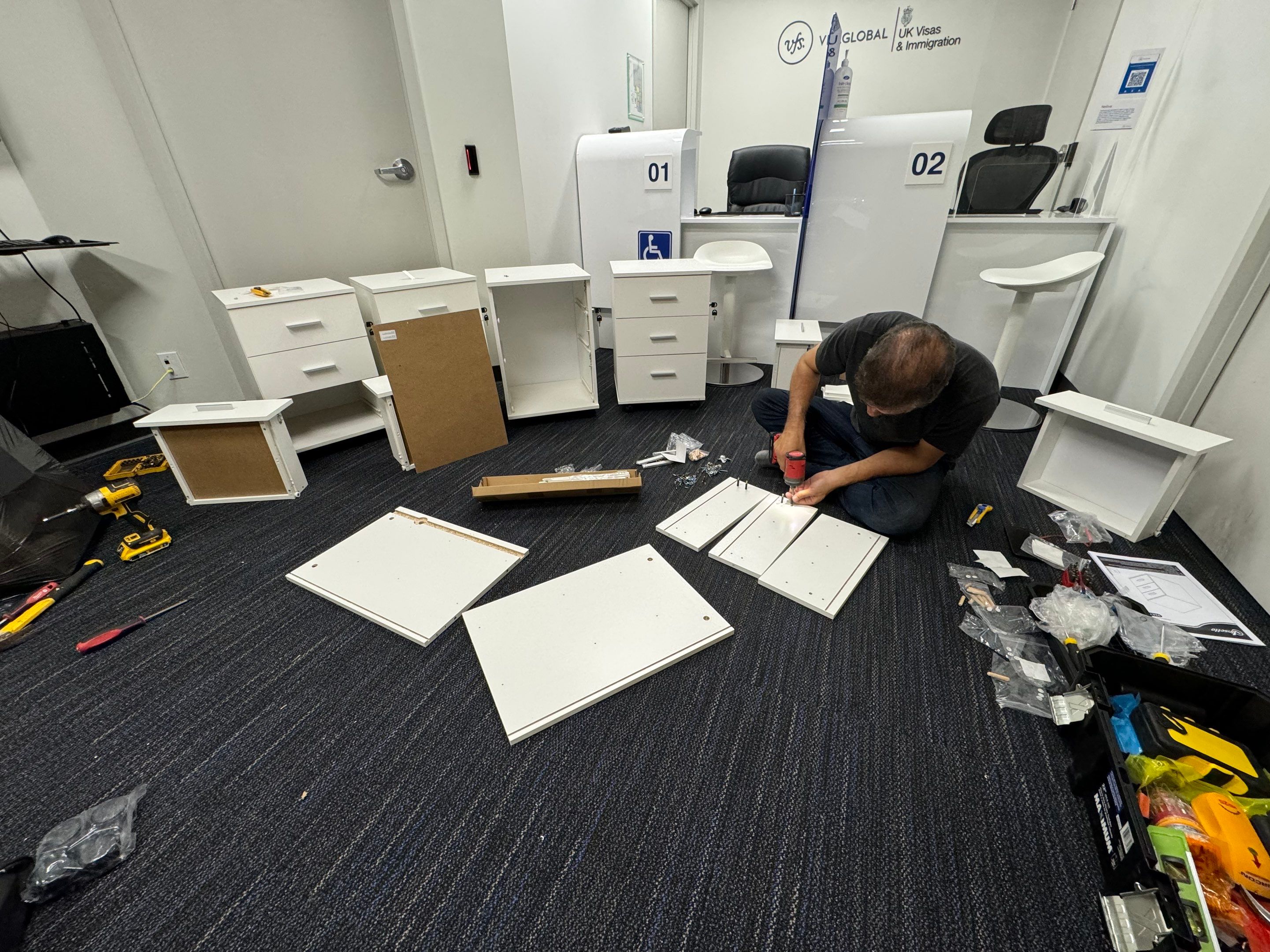 Drawer Installation For VF Service Canada by YVR Construction Group