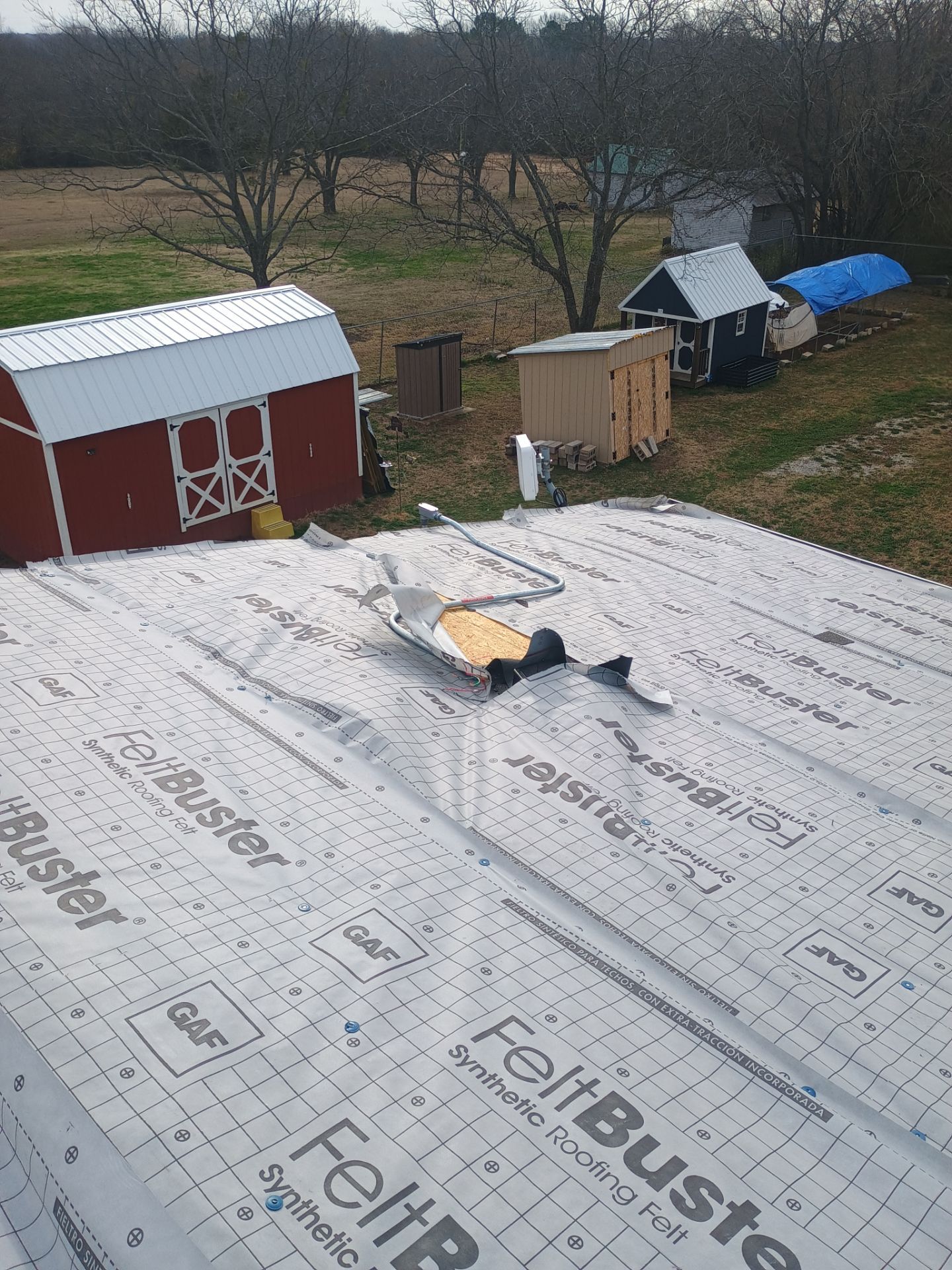 Residential Roof Replacement and Solar Detach and Reset in Ardmore by BANA Roofing and Solar Supply