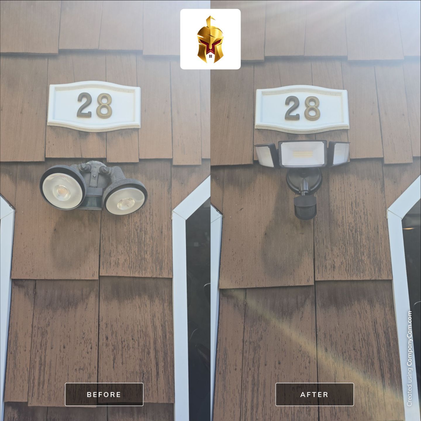 LED Security Floodlight Upgrade by Spartan Home Pros