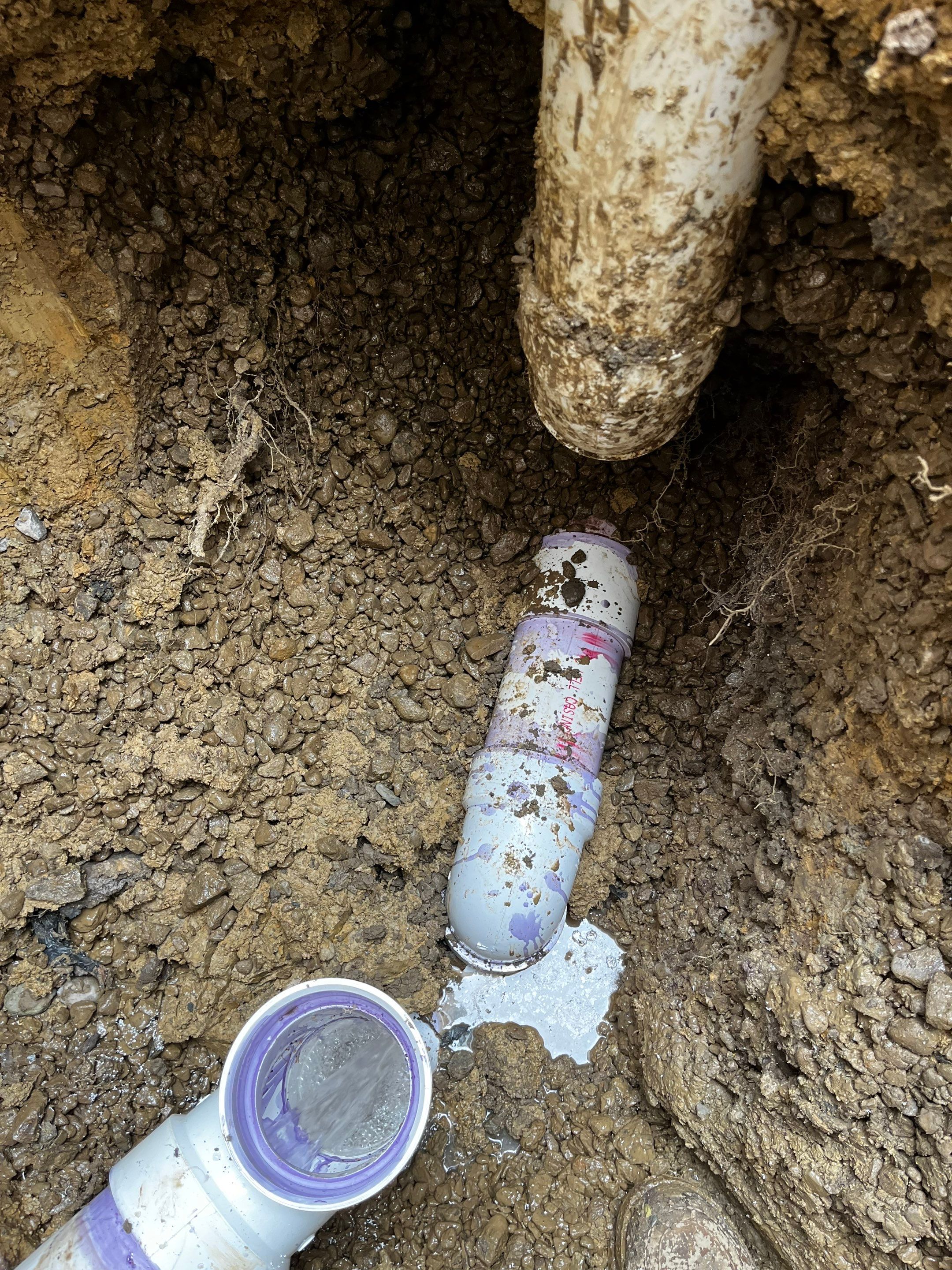 House Trap Replacement and new cleanout using 4" pvc by Sureway Comfort John Wilcox Plumbing Heating Cooling