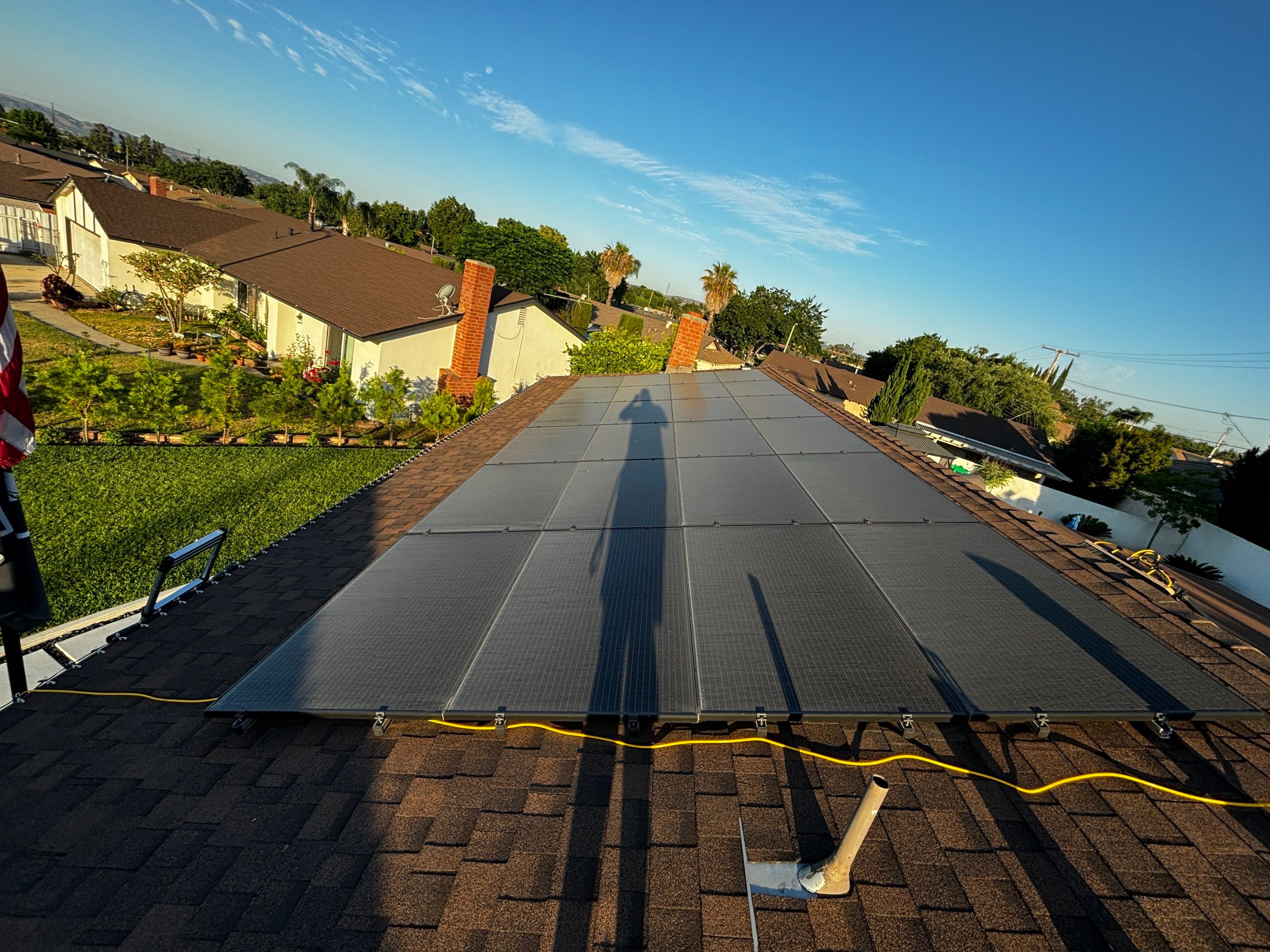 Residential Solar Panel Cleaning in Chino California by Palm Coast Solar Cleaning