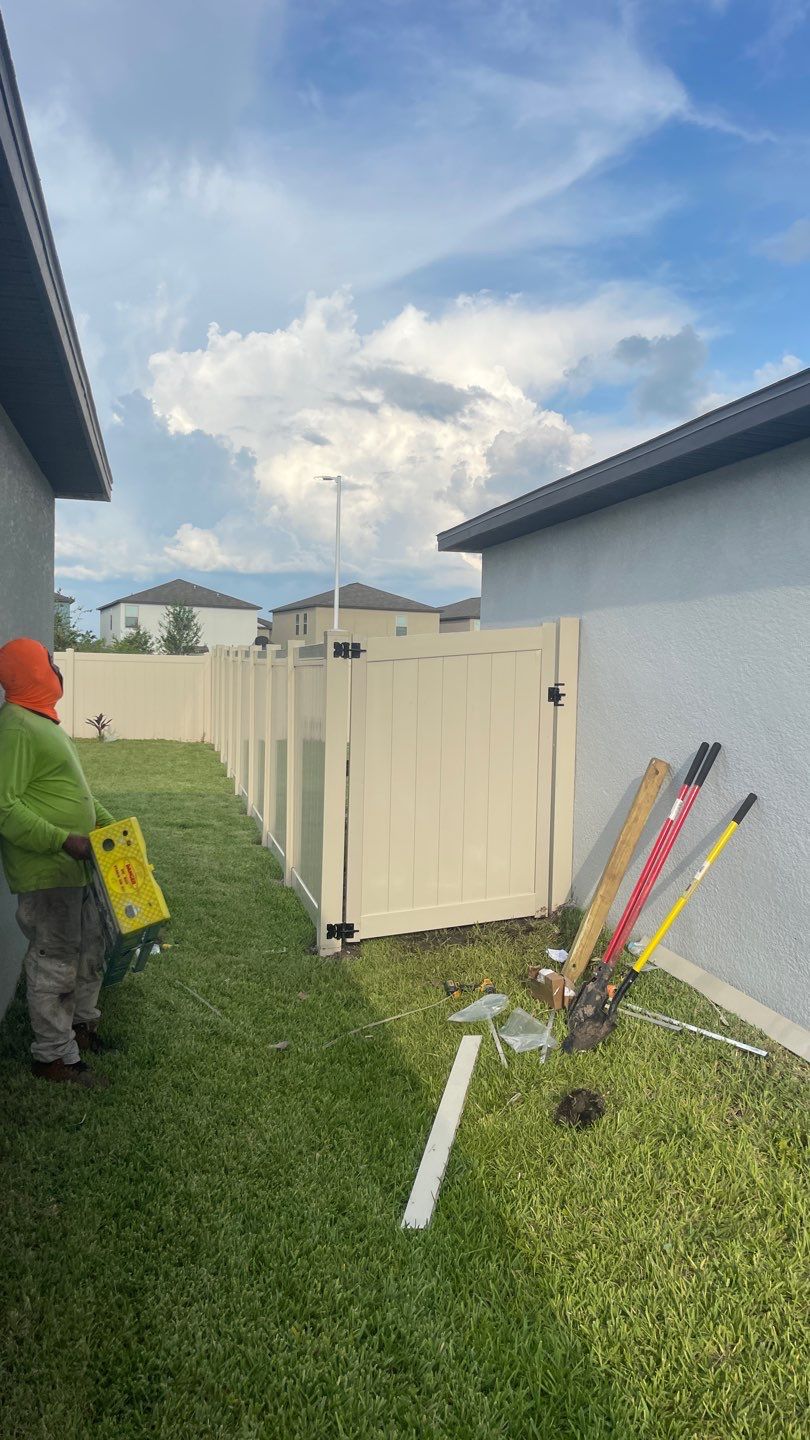 Sun City Center, FL 6ft. Tall Tan Vinyl Privacy Fence  by Asap fence and gates, LLC