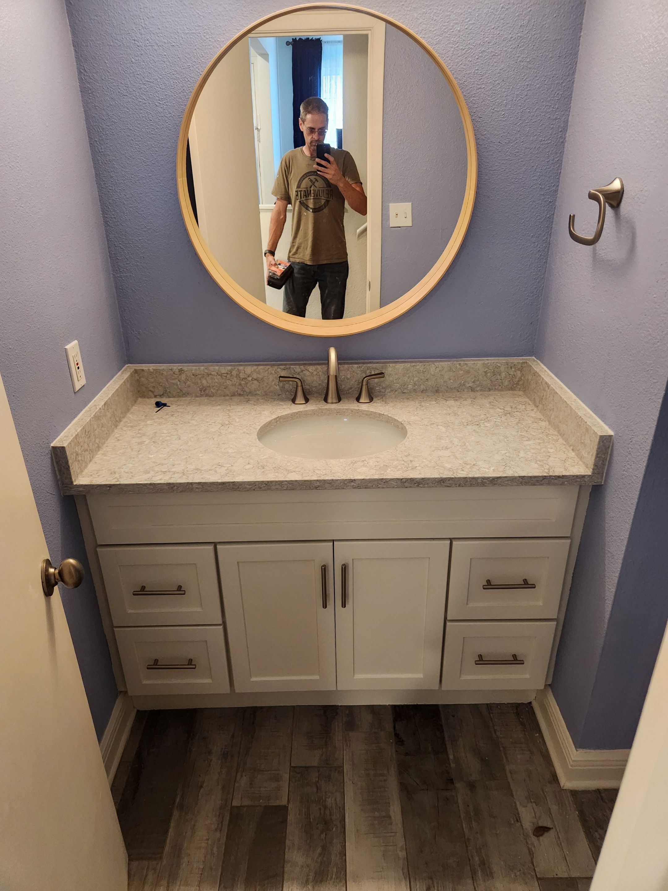 Austin Bathroom 2 and a half Remodel Featuring Tile and Custom Niches by RejuveNate Renovations LLC