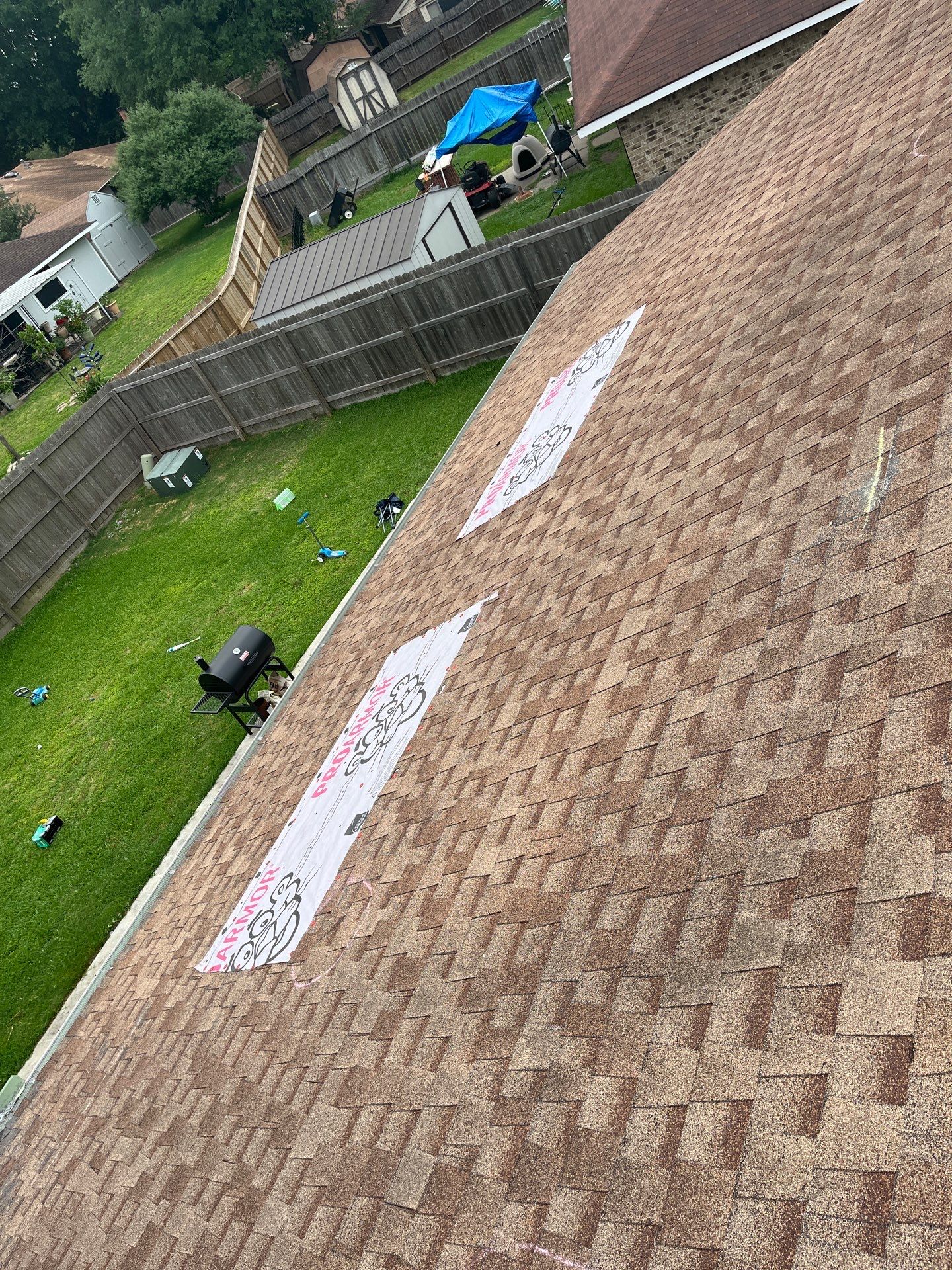 Hail Damage using Owen's Corning Duration (Lifetime) Shingles by Roof Repair Company