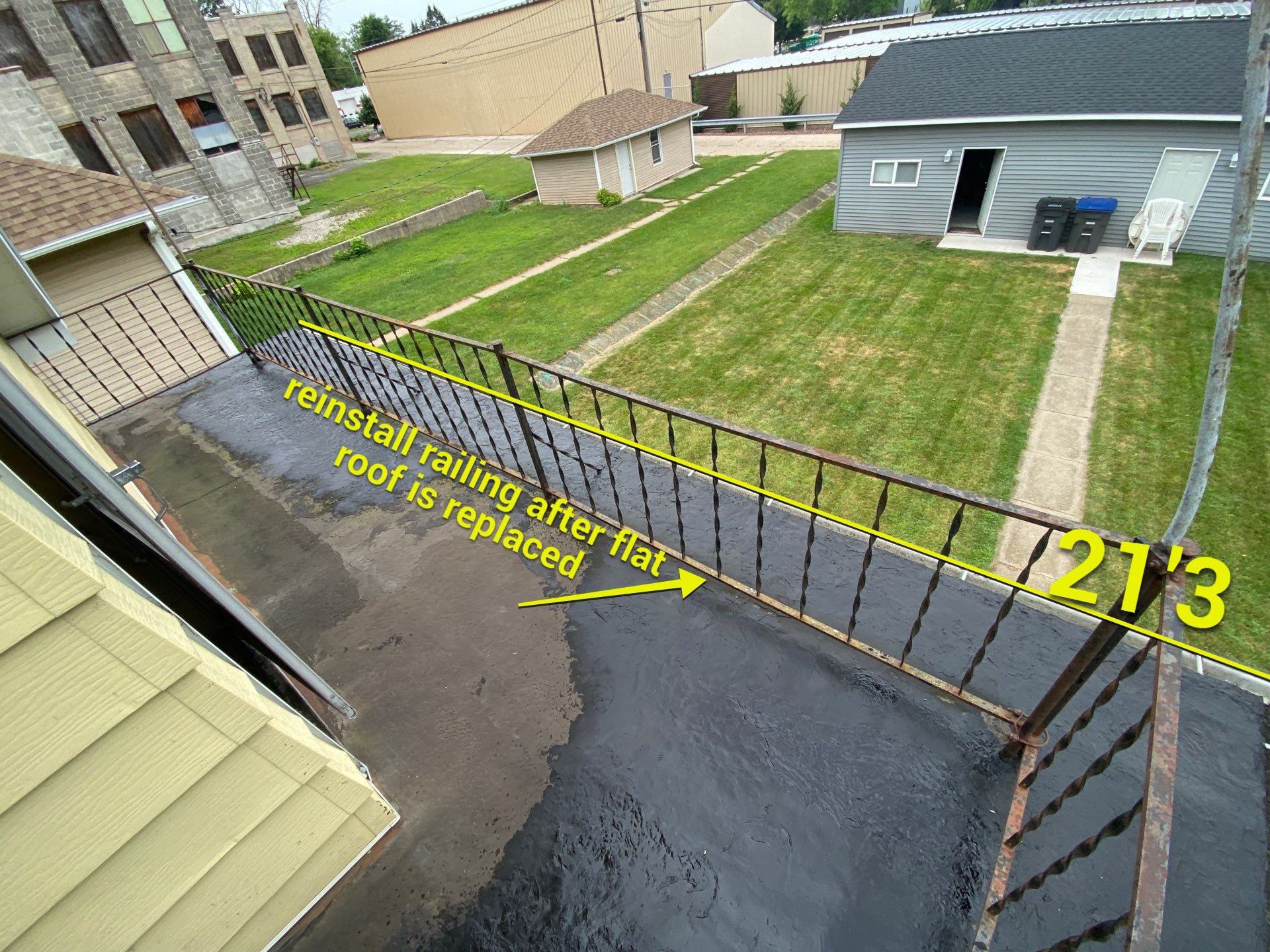 Flat Roof Porch with 60mil EPDM Rubber by Gellings Roofing & Siding