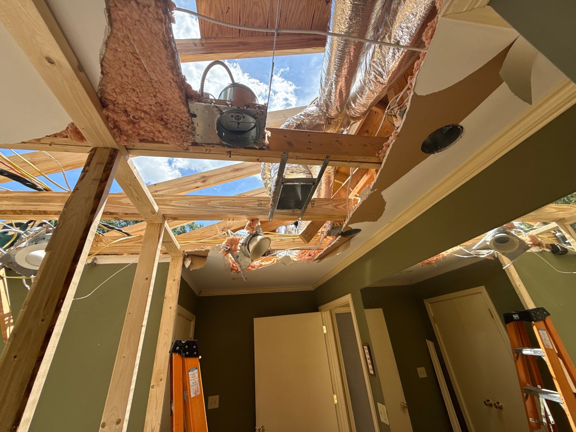 Tree Damage Restoration and Asphalt Shingle Roof Replacement in Memphis by Revival Roofing Services