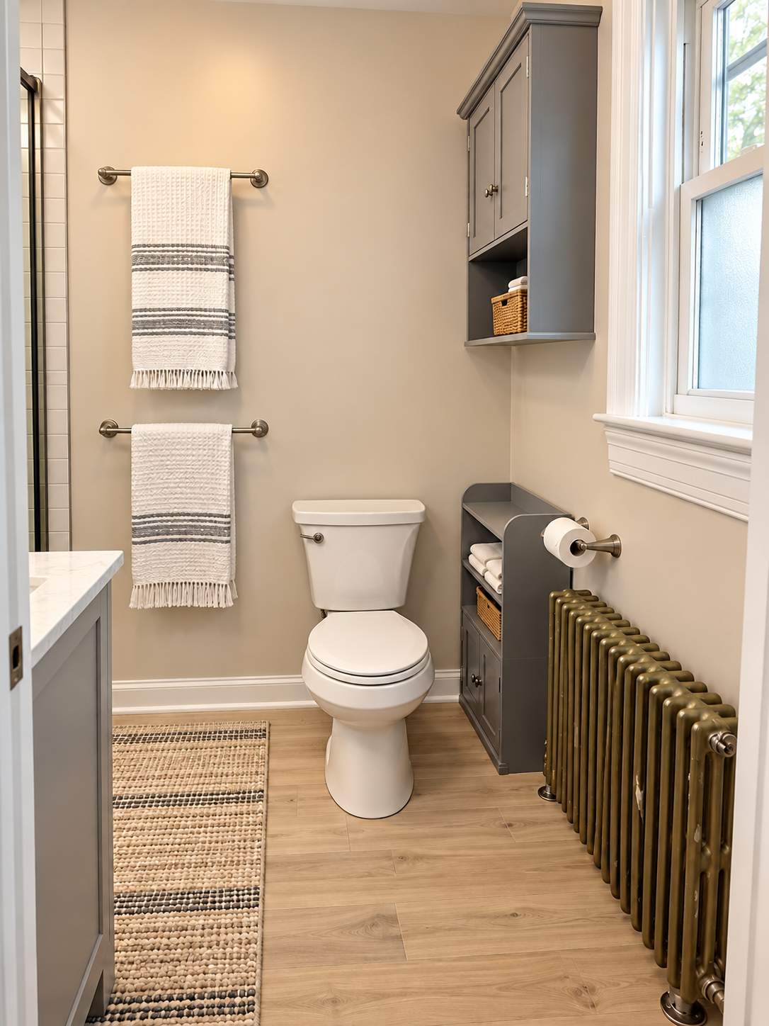 Modern Bathroom Remodel with Custom Walk-In Shower & Space-Saving Storage by Remodel Now
