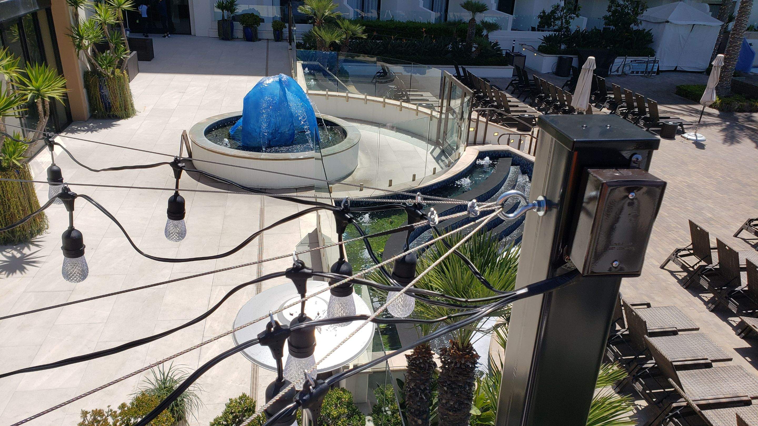 Hilton Waterfront Bistro Light Install by BrightLife Designs llc