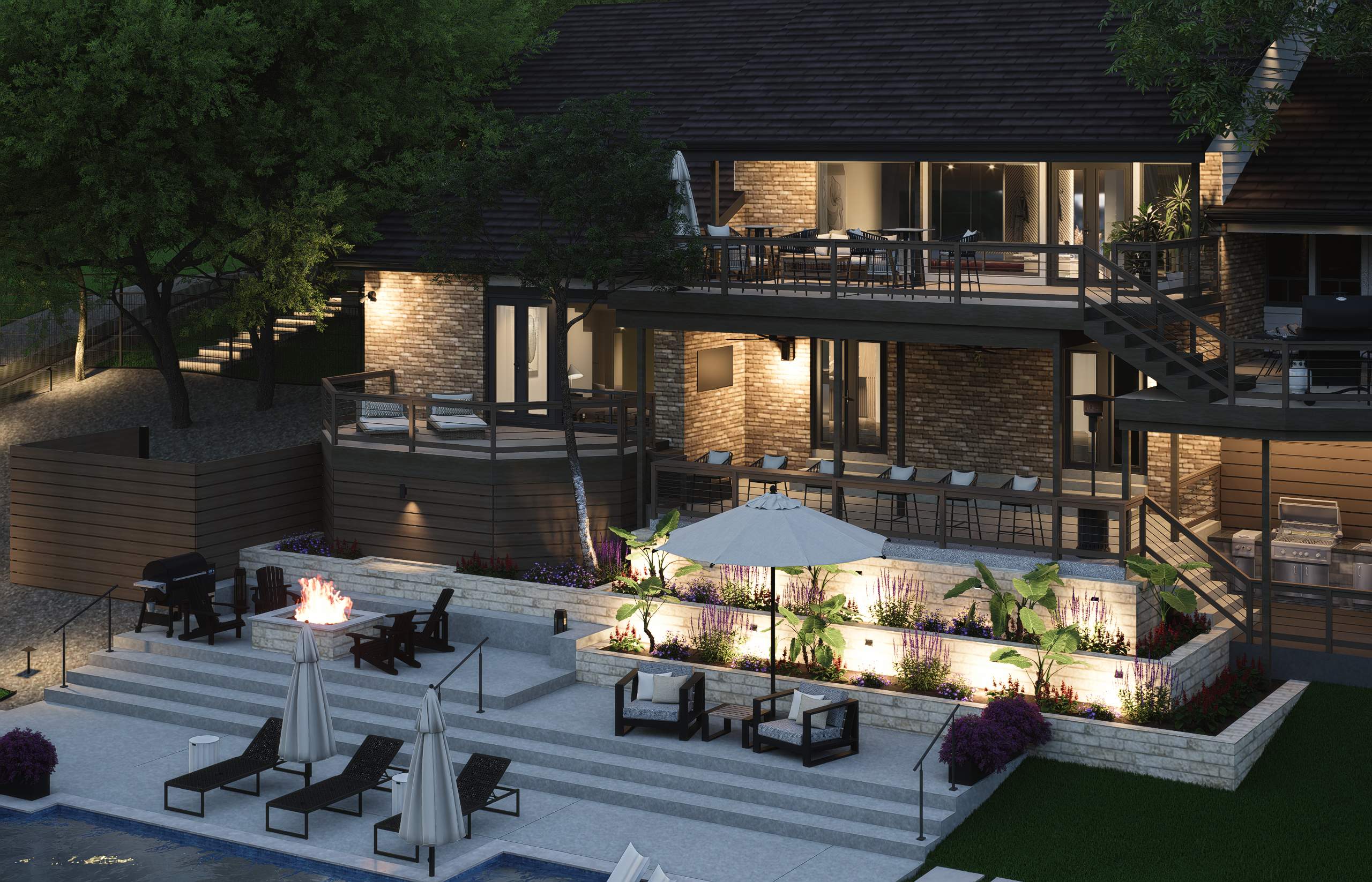 3D Design Render, Fair Oaks Ranch TX by Hole In One Lawns, LLC