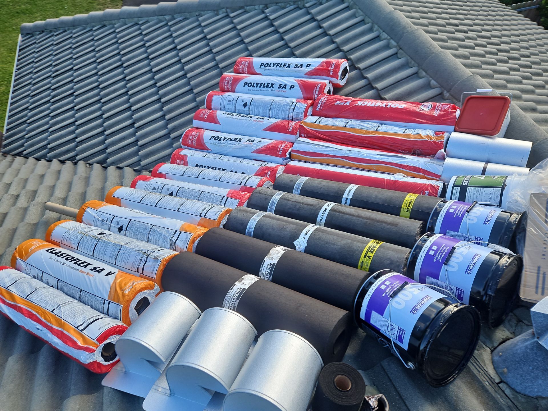 Residential Roofing Installation using 1" Nail strip metal roof by BLUES BROTHERS ROOFING