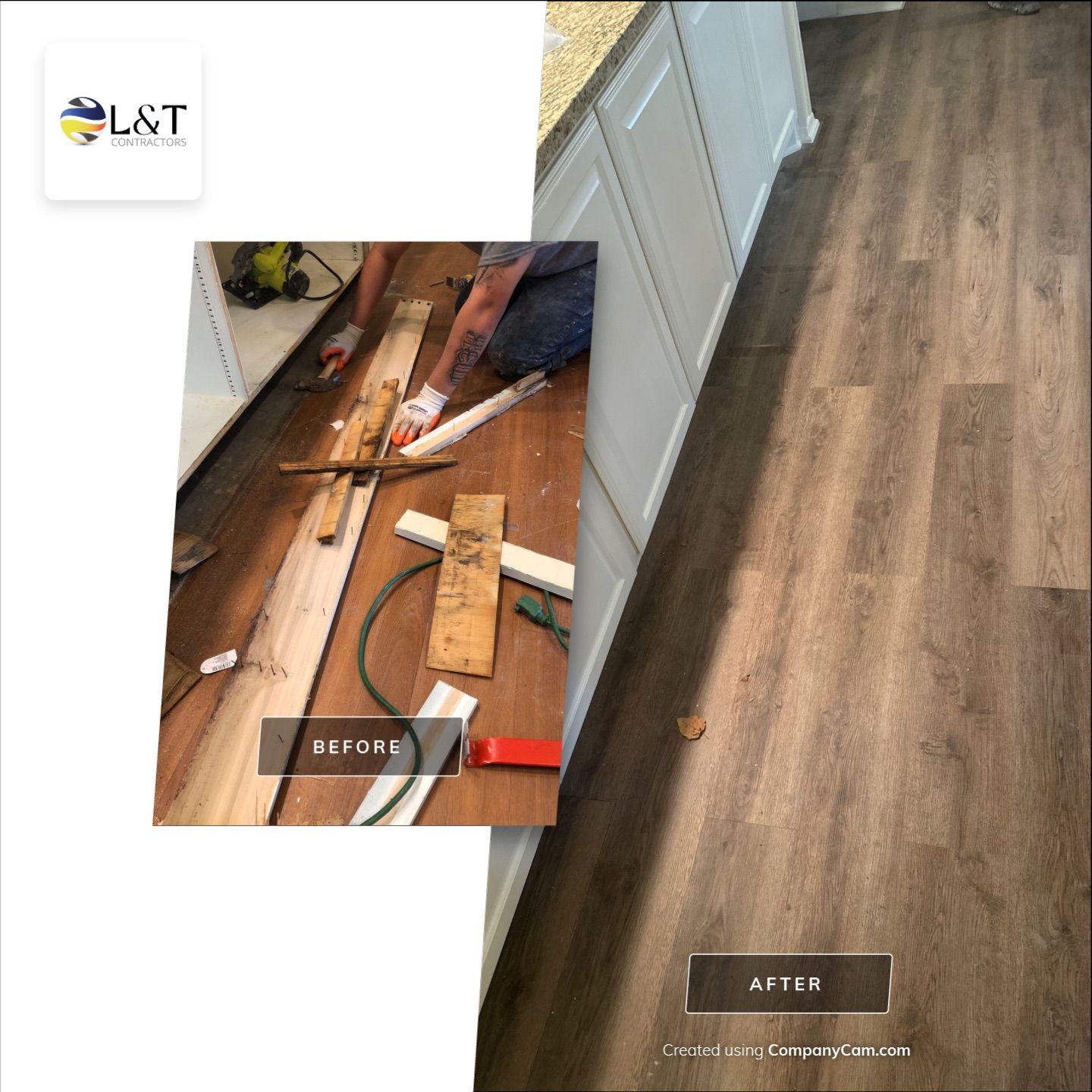 Home Remodel after Huge Water Damage by L&T General Contractors and Restoration INC