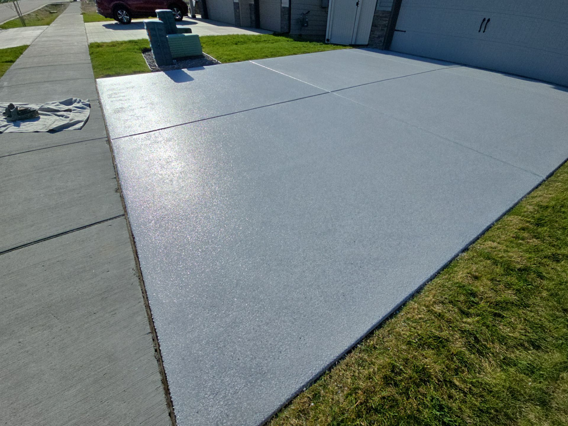 Driveway, garage, walkway Transformation using Ash Hybrid by Croc Coatings, LLC