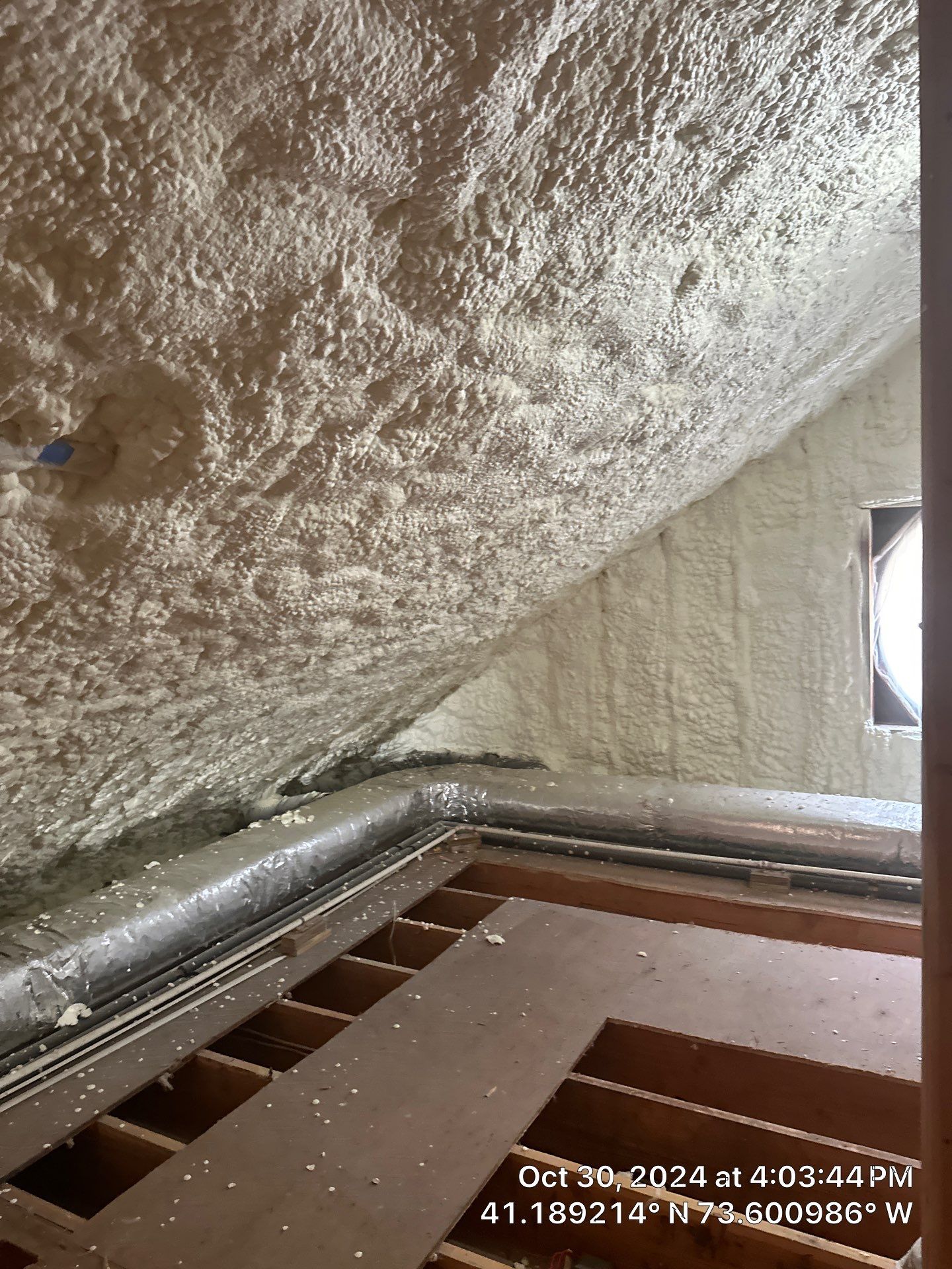 Attic Insulation using open cell spray foam by NYS Foam & Energy