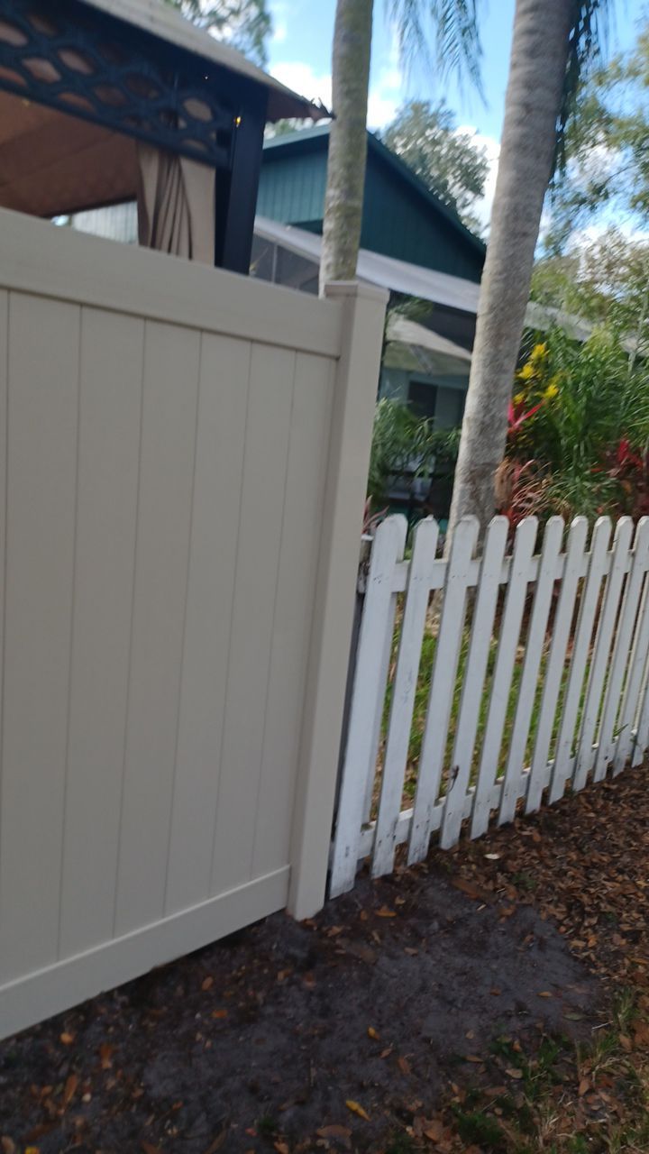 Sarasota, FL 6ft. Tall Tan Vinyl Privacy Fence  by Asap fence and gates, LLC