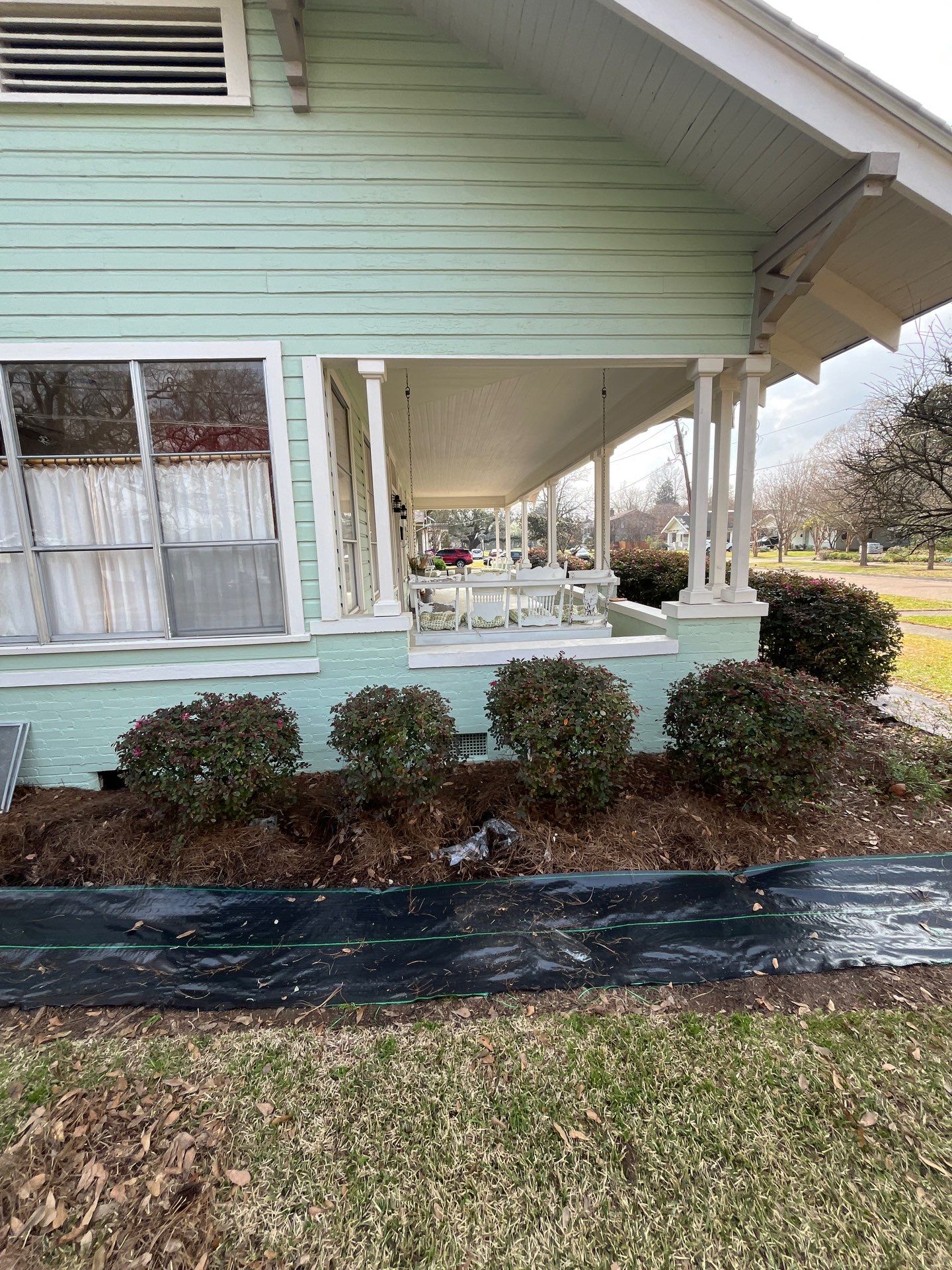 Landscaping  using Pine Straw by College Bros Outdoor services