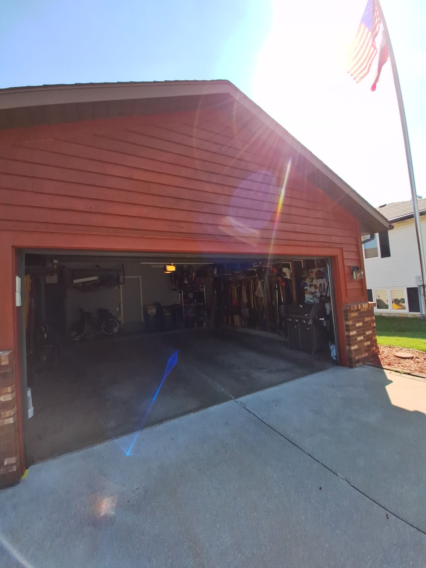Front of home and garage staining by Gordon Painting