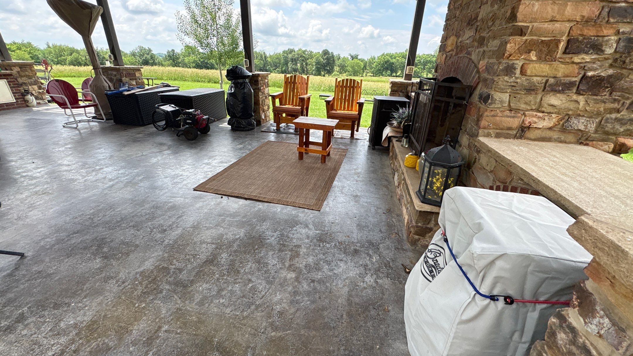 Custom Back Patio Resurface - Kearney, MO by Big Red Decorative Concrete, LLC