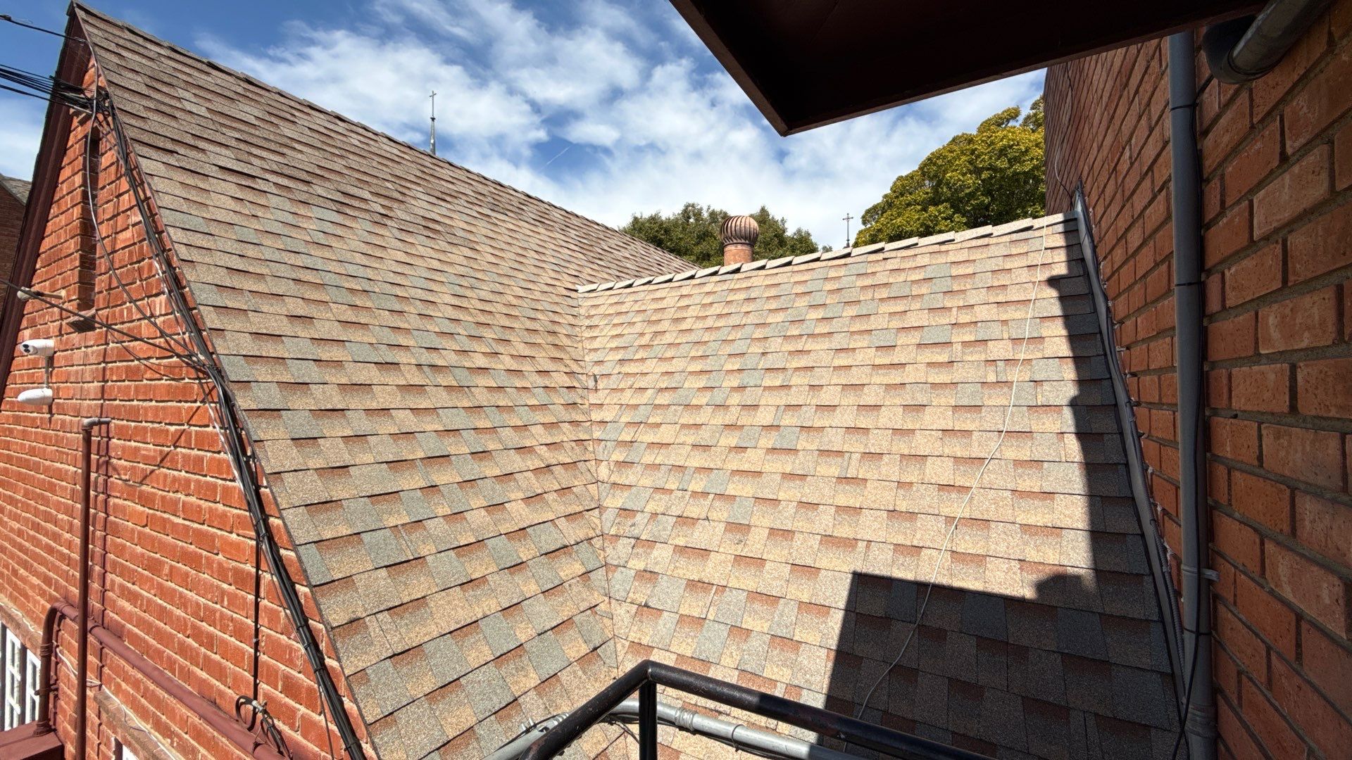 Grace Lutheran Church in Culver City - Roof Repairs using GAF Copper Canyon  by Hull Brothers Roofing