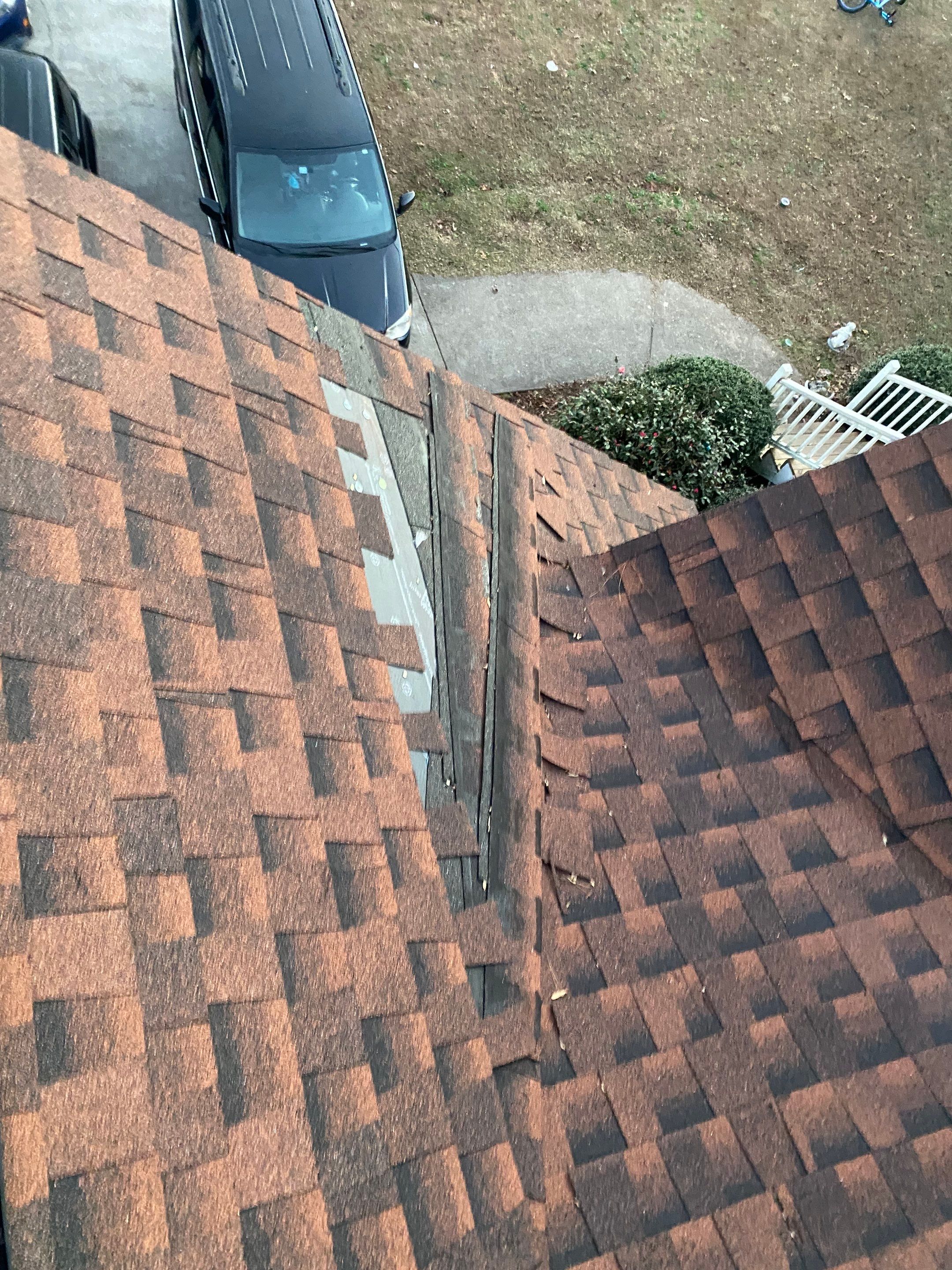 Residential Roofing Repair because of slipped shingles by Georgia Roof Advisors