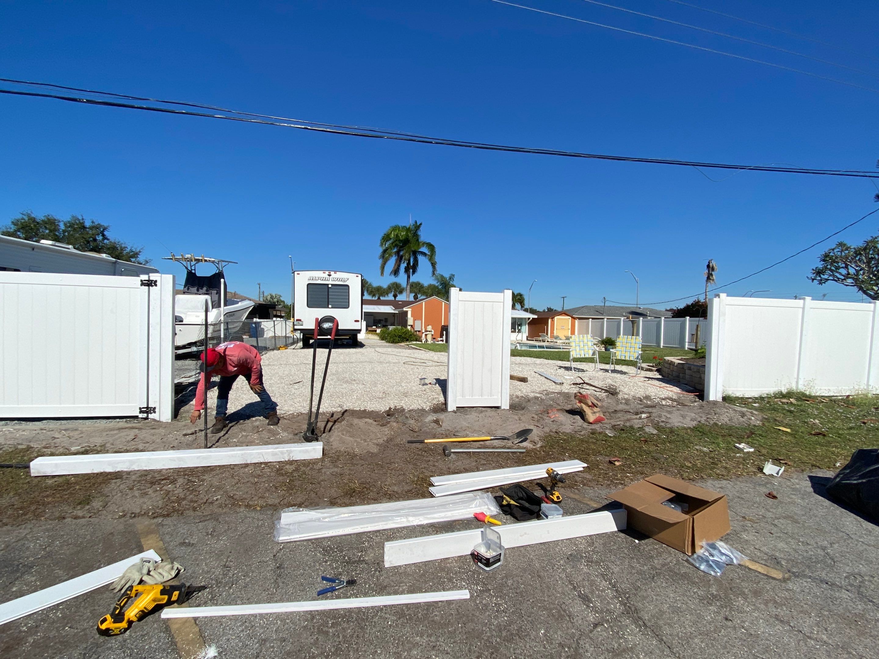 Bradenton FL 6 ft. Tall White Vinyl Privacy Fence  by Asap fence and gates, LLC