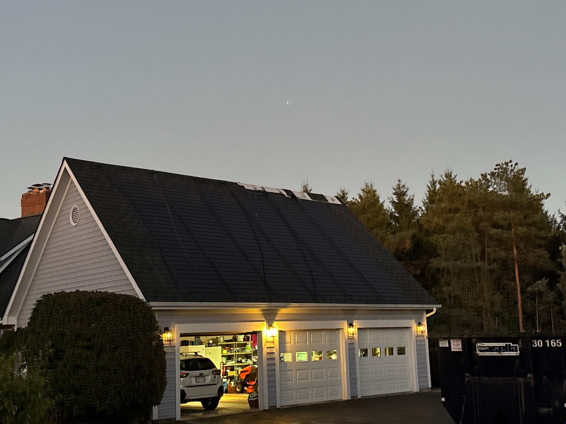 GAF Timberline Solar Roof Installation in Pittsford, NY by American Home Contractors