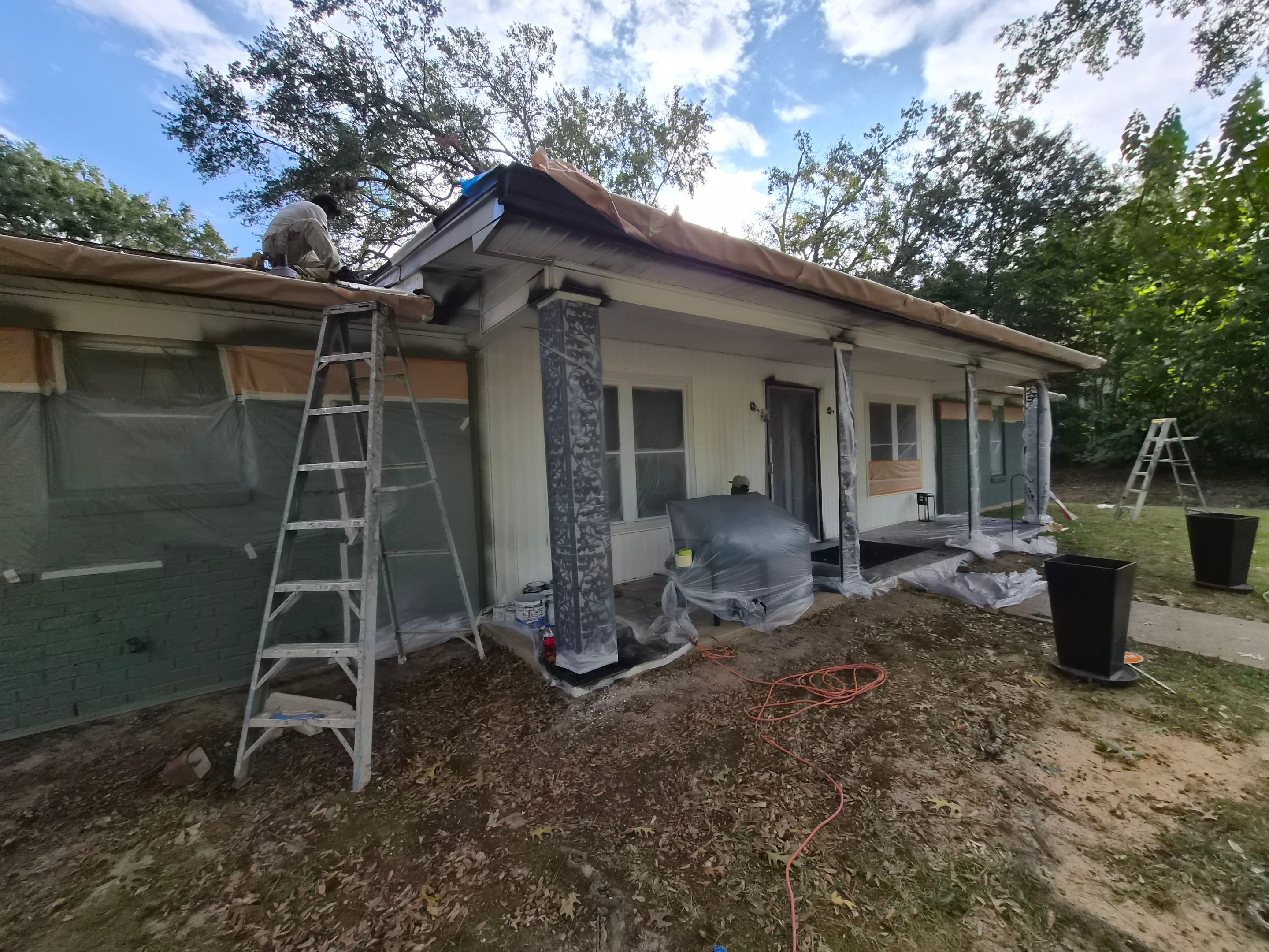 From Basic Brick to Bold Sage Green in Tyler, TX! Quality Coats Painting by Quality Coats Painting