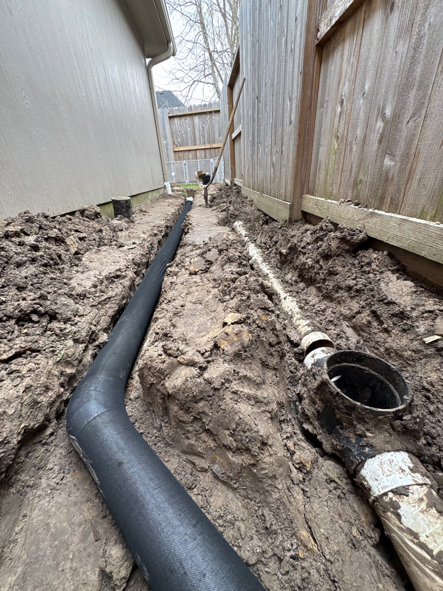 🌟 Steven’s Garage & Backyard Drainage Makeover by Texas Urban Elements