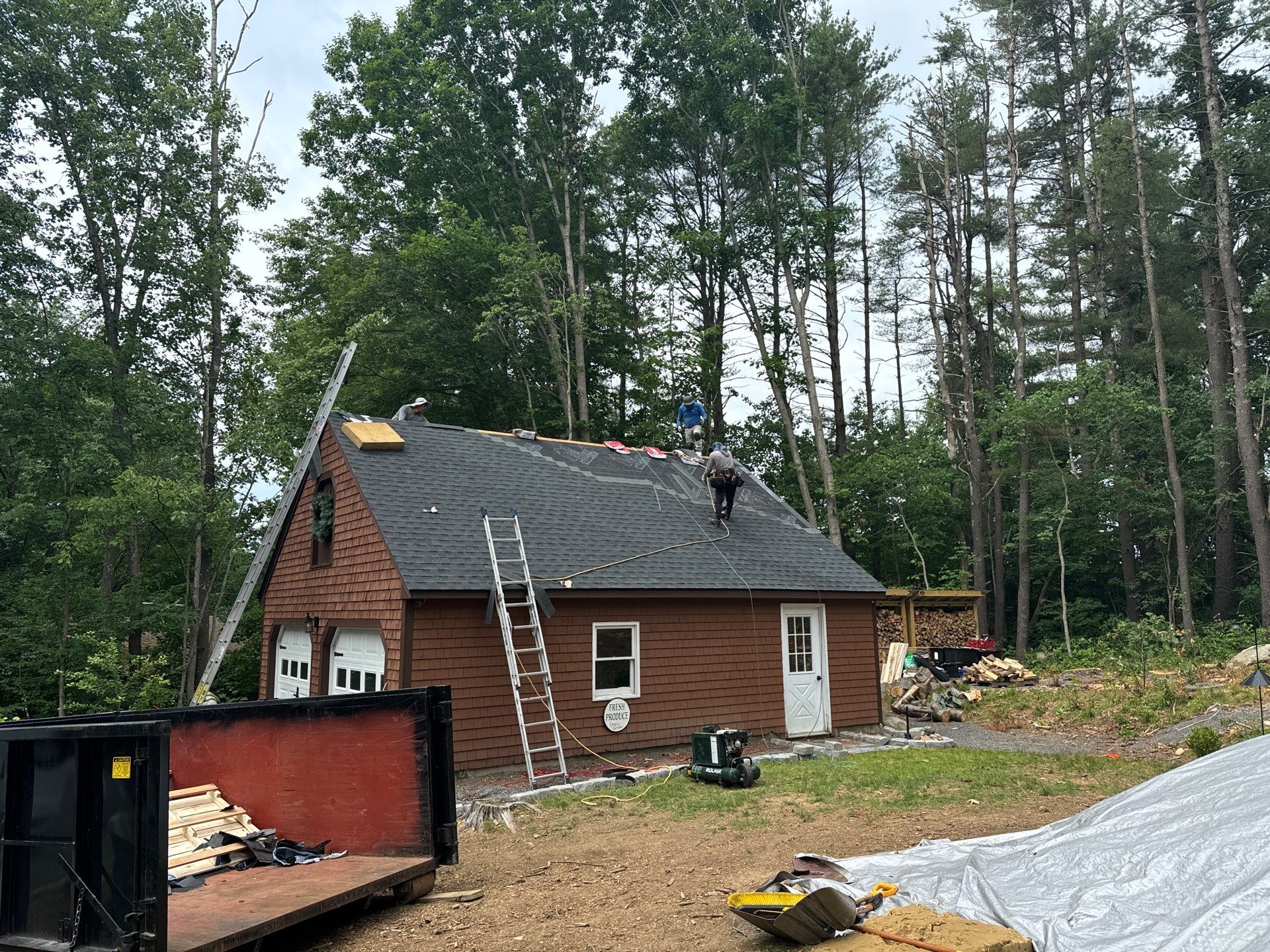 Garage Roof in South Berwick, ME by Tall pine roofing