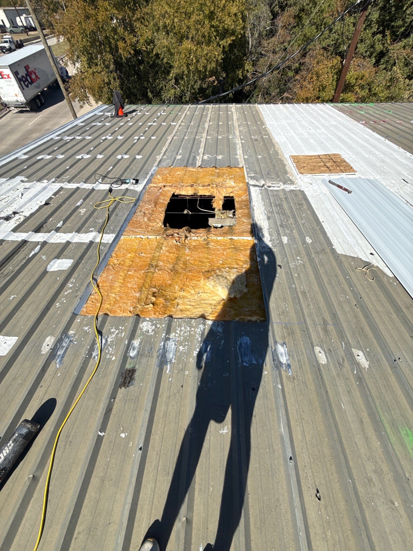 Silicone Coating Metal Rehab by First Out Roofing 