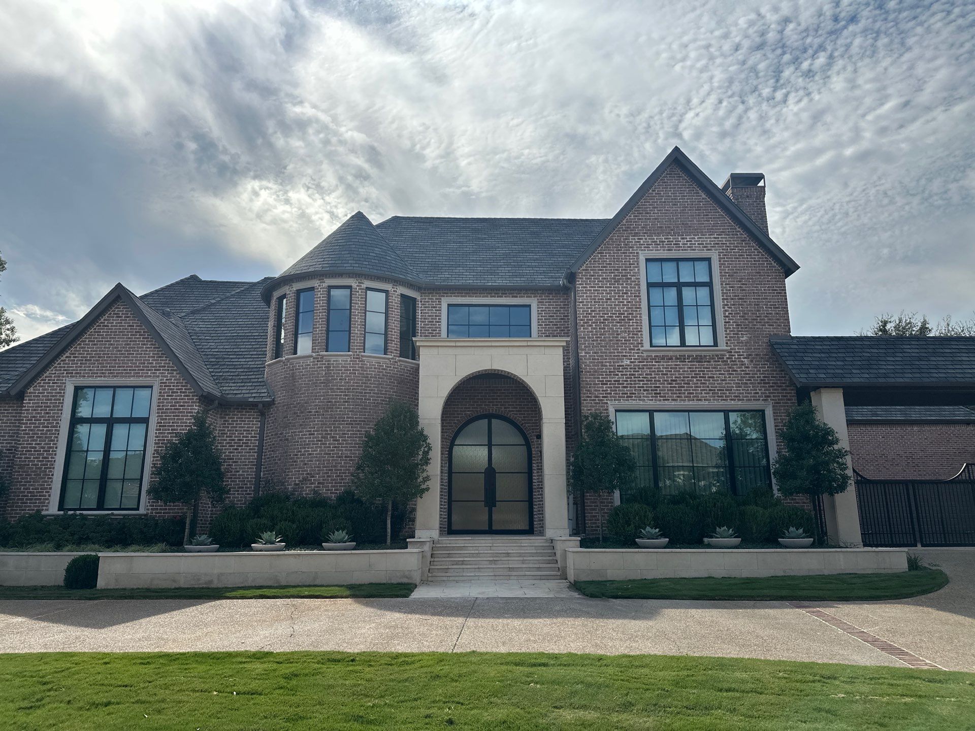 Custom Arched Metal Entry Door Installation in Plano by Solara Custom Living