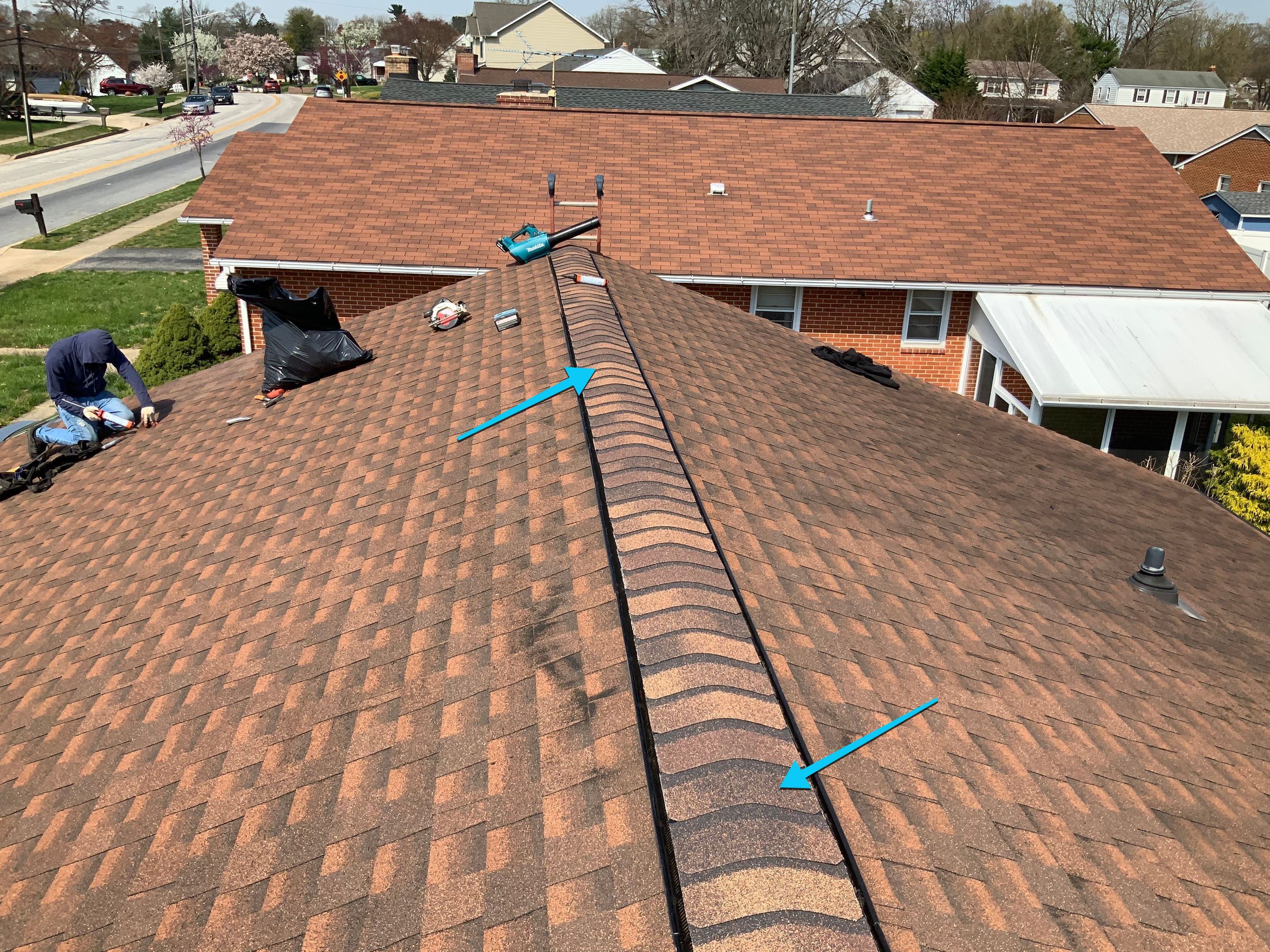Residential Roofing Repair using Ridge Vent  by Alpha Design Services