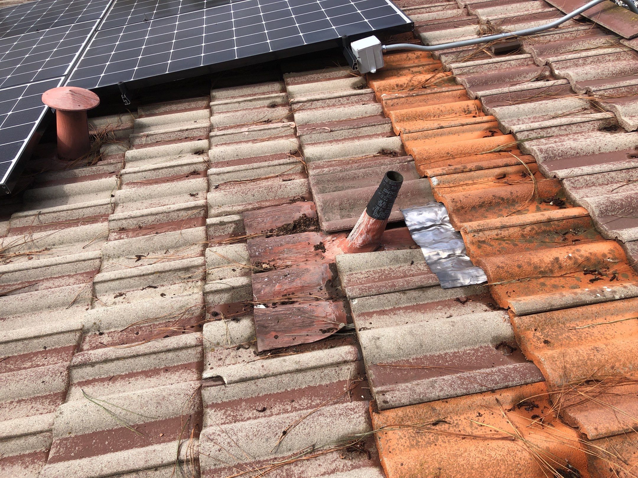 San Jose Concrete Tile Roof Maintenance and Vent Flashing Repair by Eastman Roofing & Waterproofing Inc.