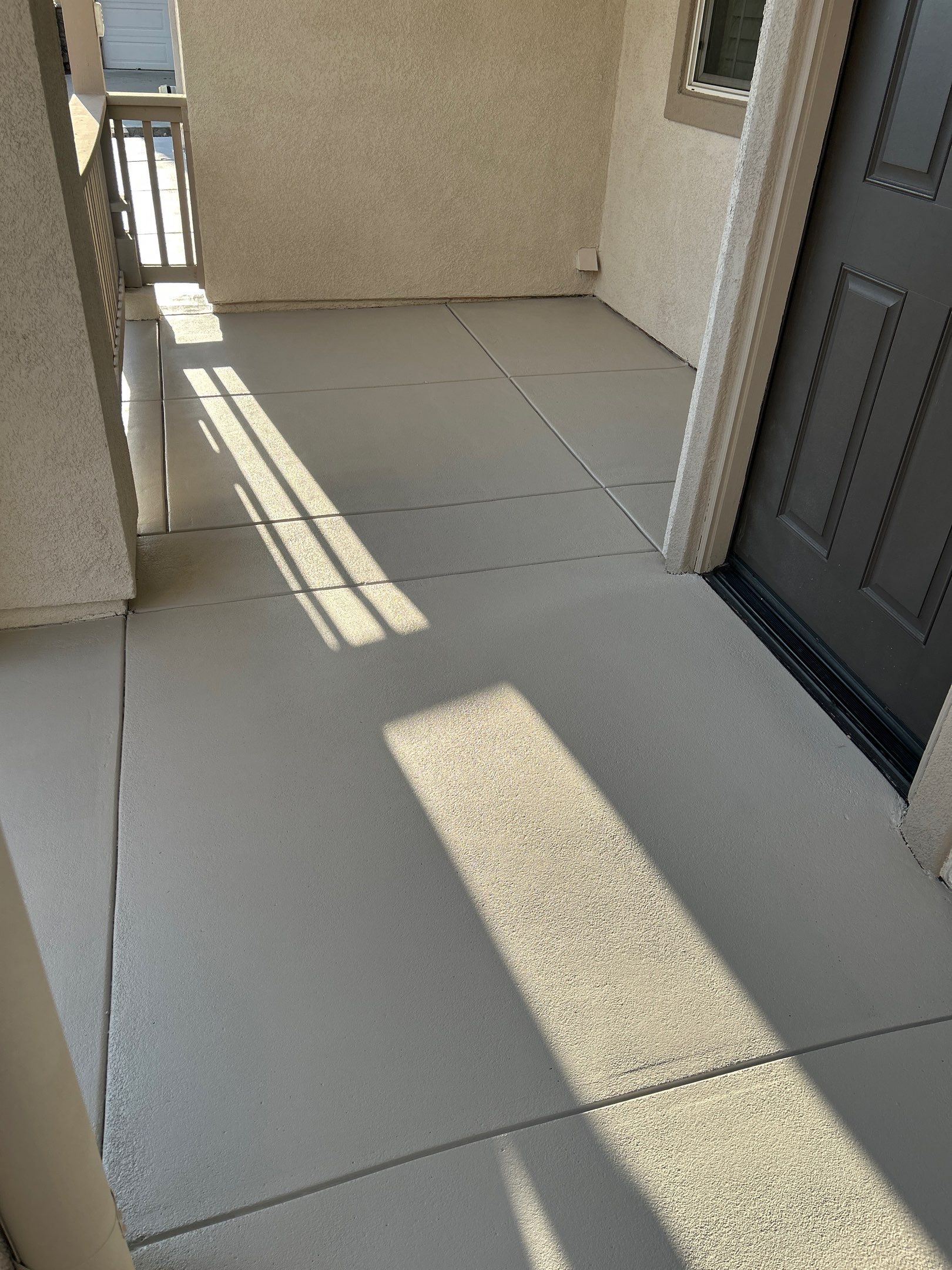 Sandblasting & Staining Concrete Driveway In Rancho Cucamonga, CA by La Power Washing Inc