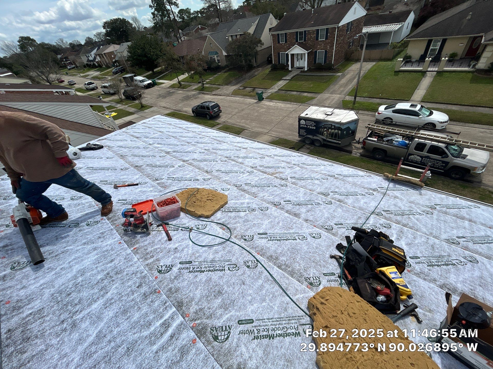 Project in Gretna by Robertson Roofing & Siding Inc
