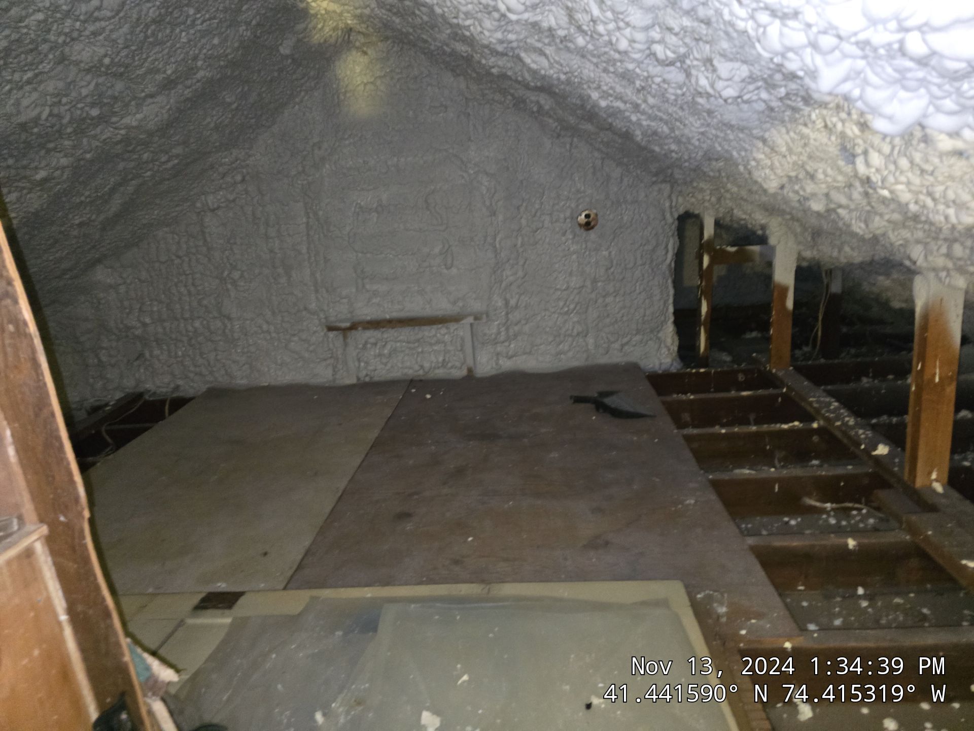 Attic Insulation using open cell spray foam by NYS Foam & Energy