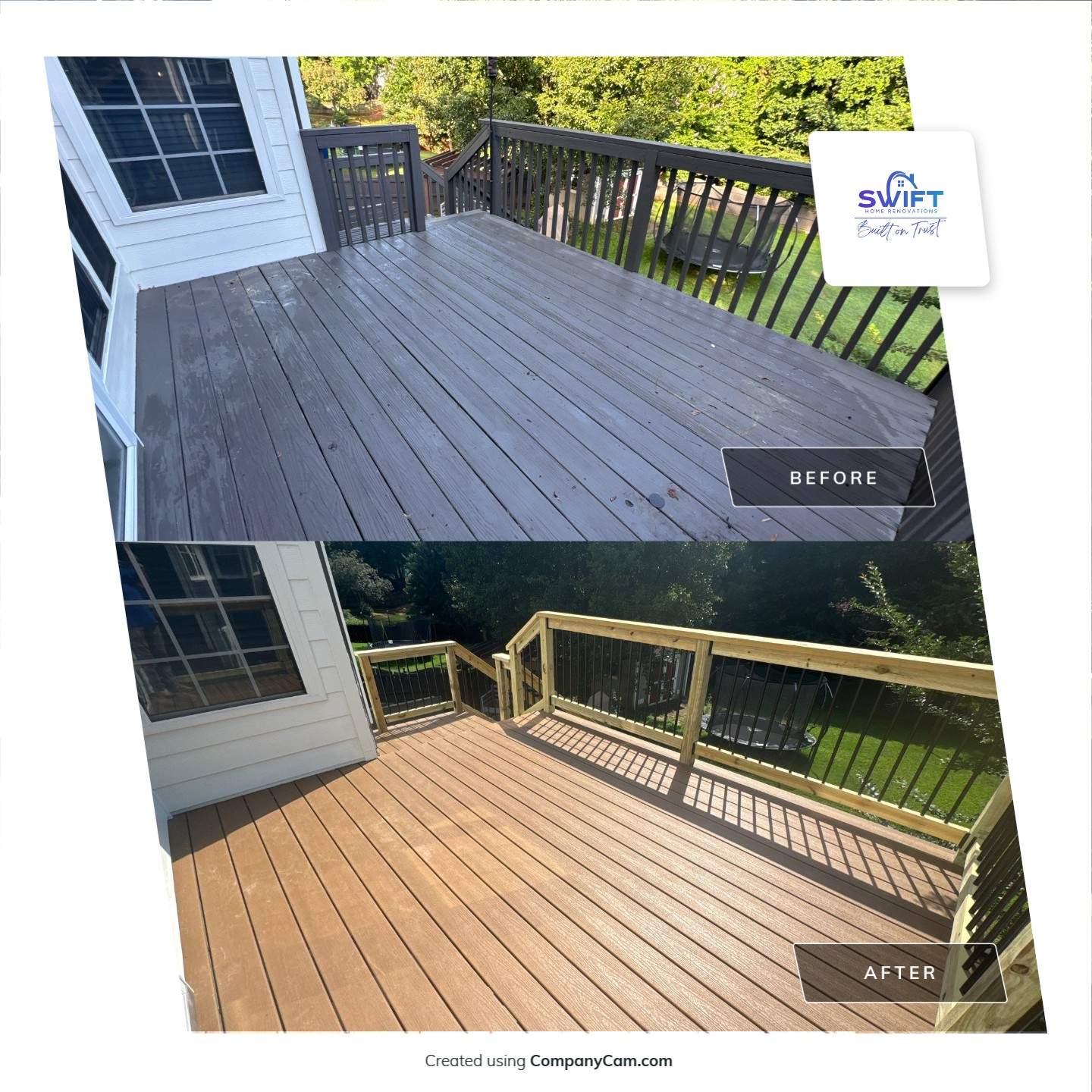 Multi-Level Composite Deck and Porch Renovation in Kennesaw by Swift Home Renovations