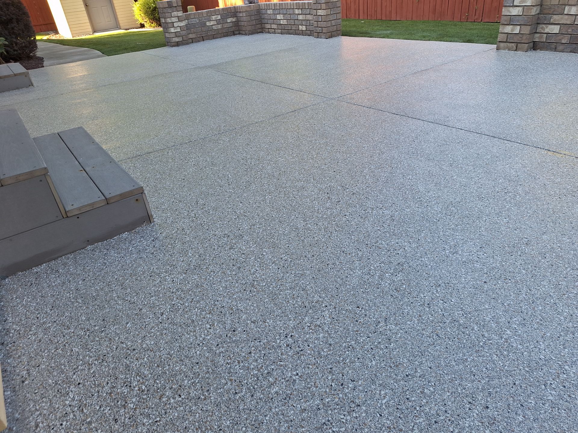 Patio Transformation using Claystone Hybrid by Croc Coatings, LLC
