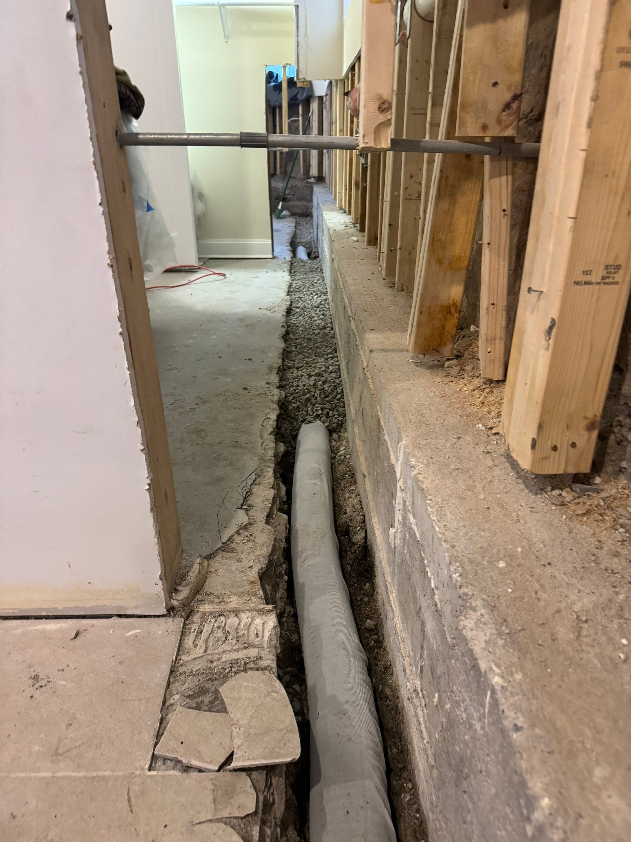 North Side Drain Tile System by Area Wide Waterproofing