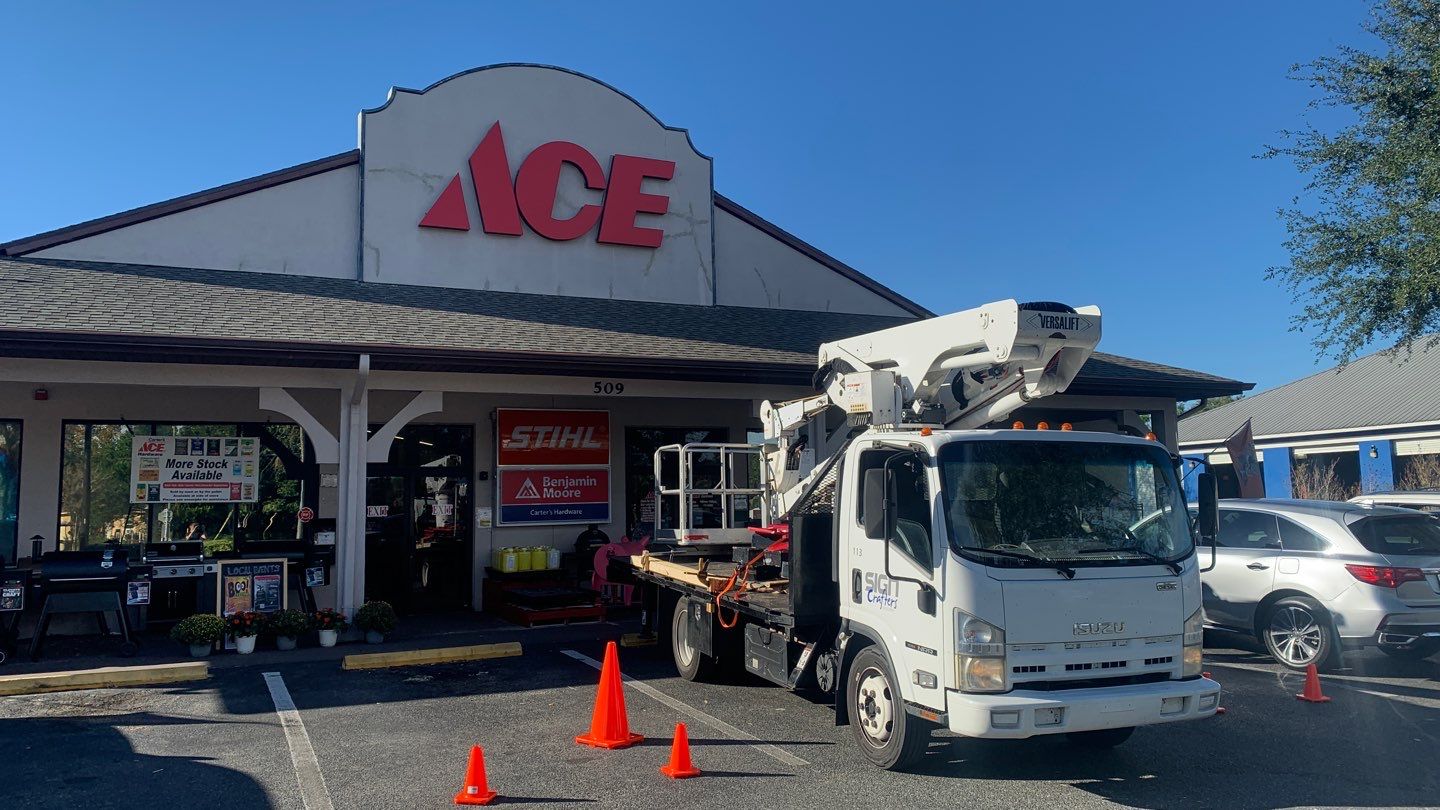 Flush Mount Channel Letters for Tavares Carter's Ace Hardware by SignCrafters