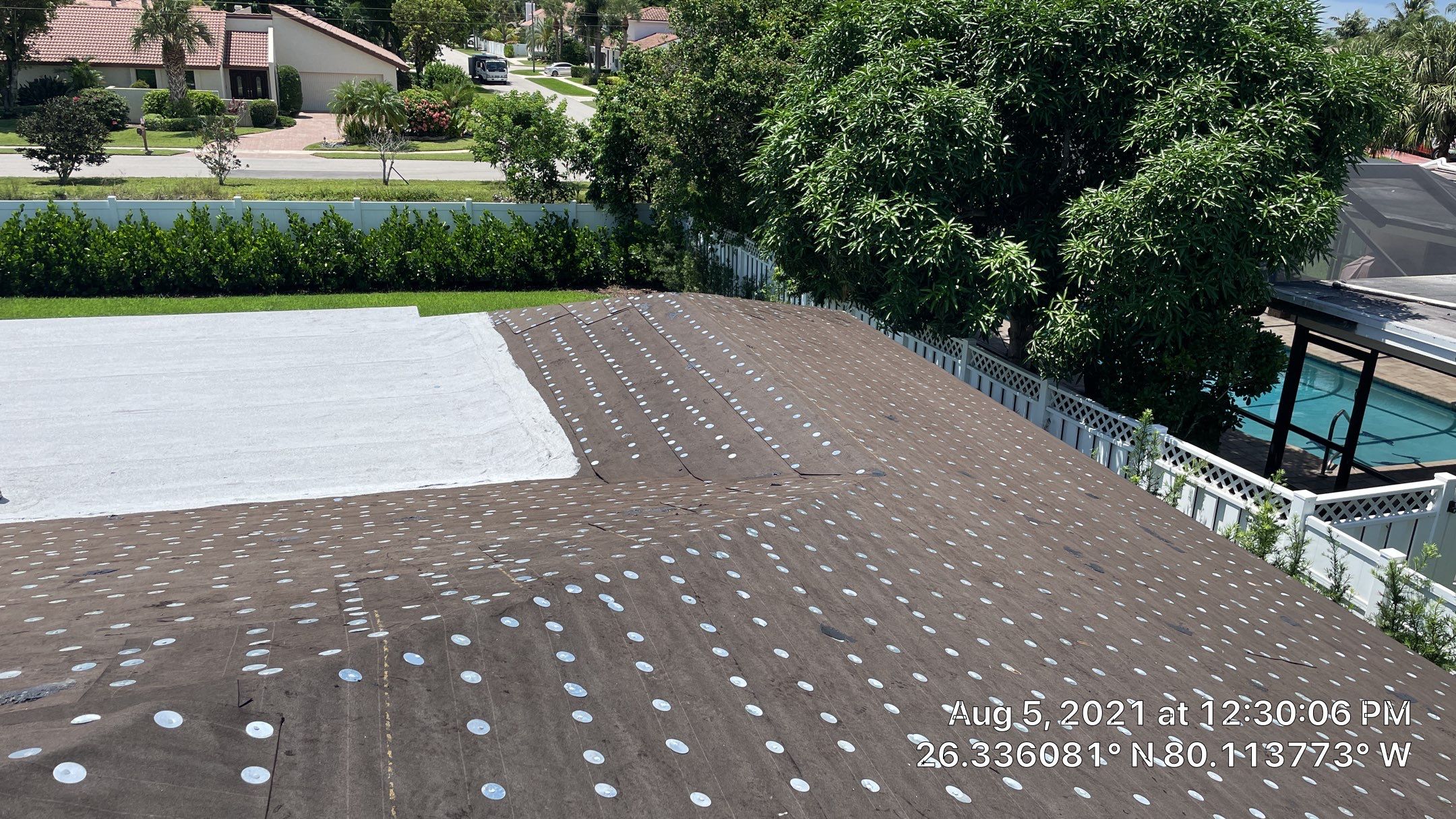 Residential Roofing Installation using 1" Nail strip metal roof by BLUES BROTHERS ROOFING