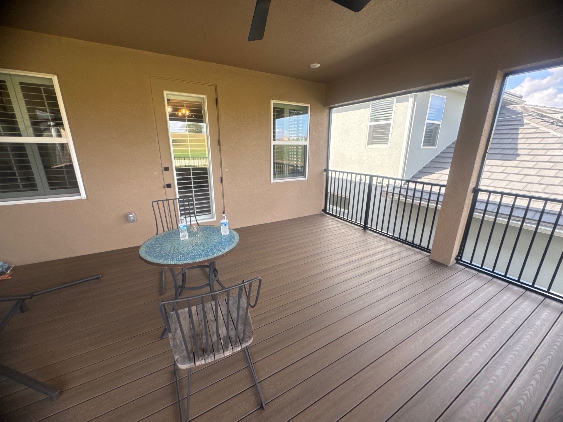 Balcony flooring and screen installation by Orlando pergolas