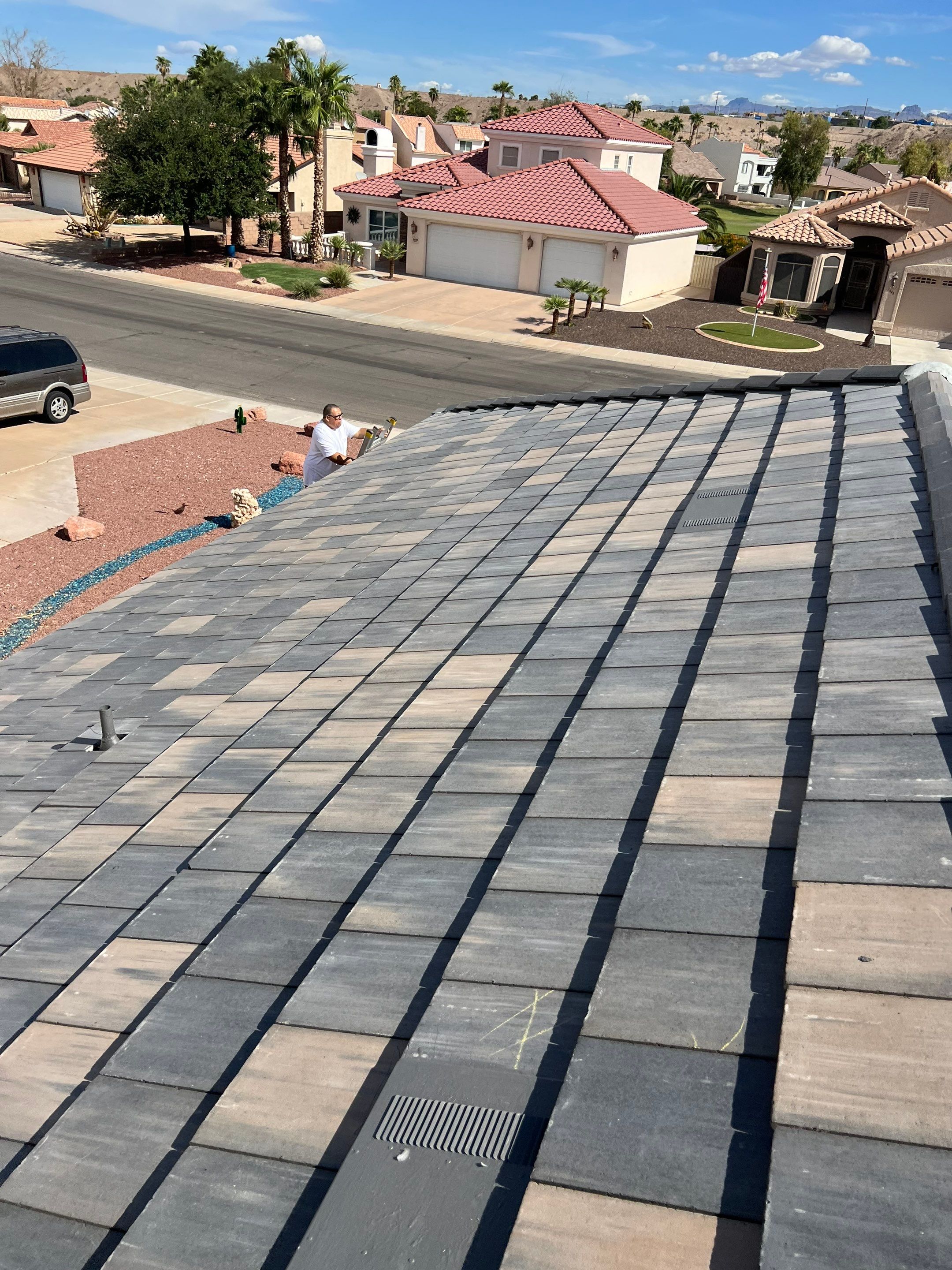 Weathered Ash Concrete Tile by Reimagine Roofing