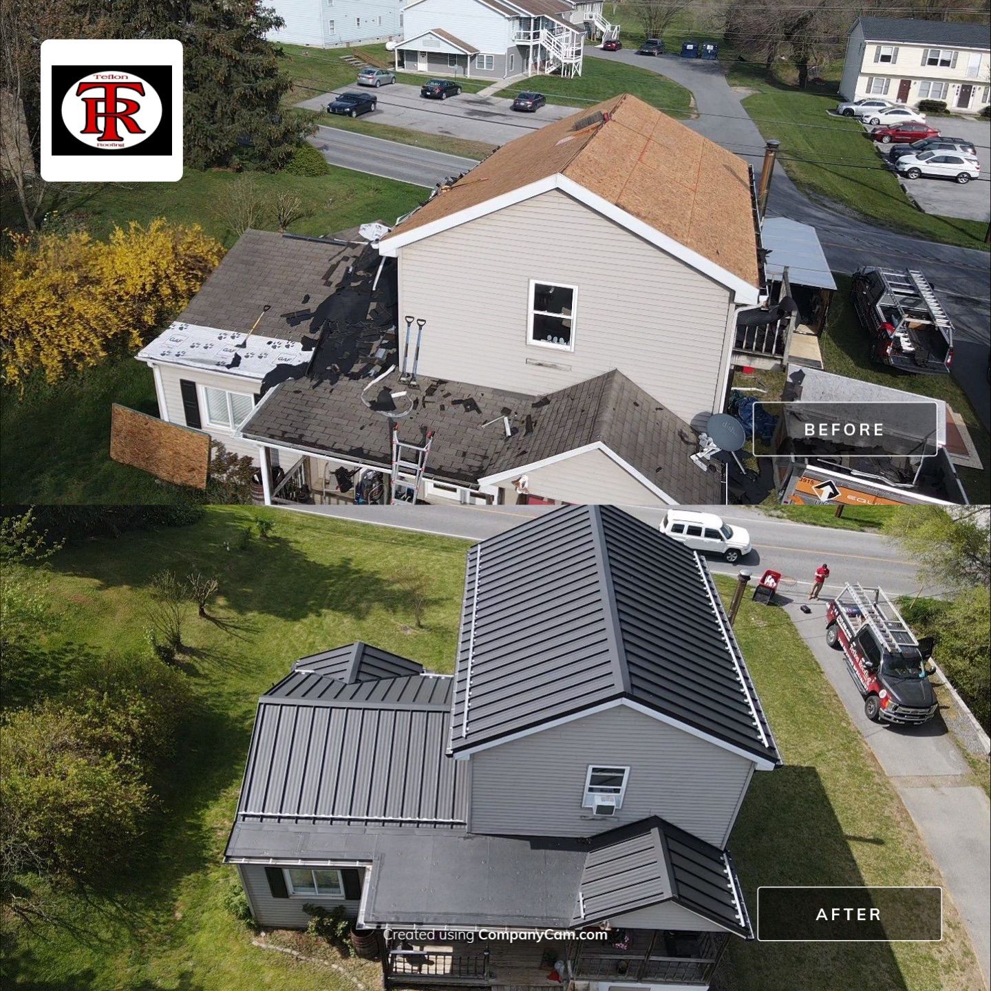 Residential Roofing Installation using Texture Standing Seam by Teflon Roofing
