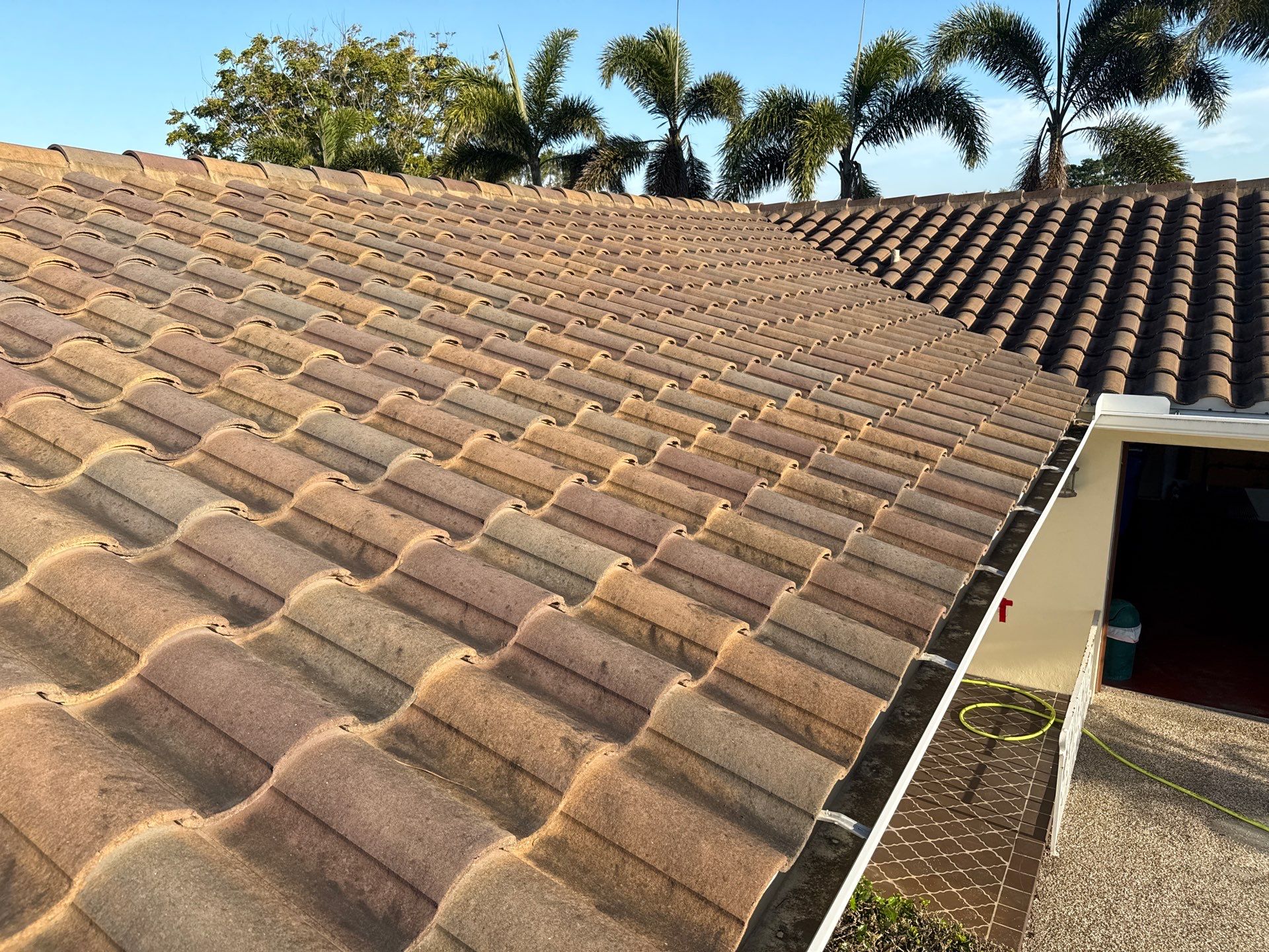 Concrete Tile Roof Cleaning in Village Green – Bradenton, FL | No Walking on Tiles! by Sunshine AquaWash
