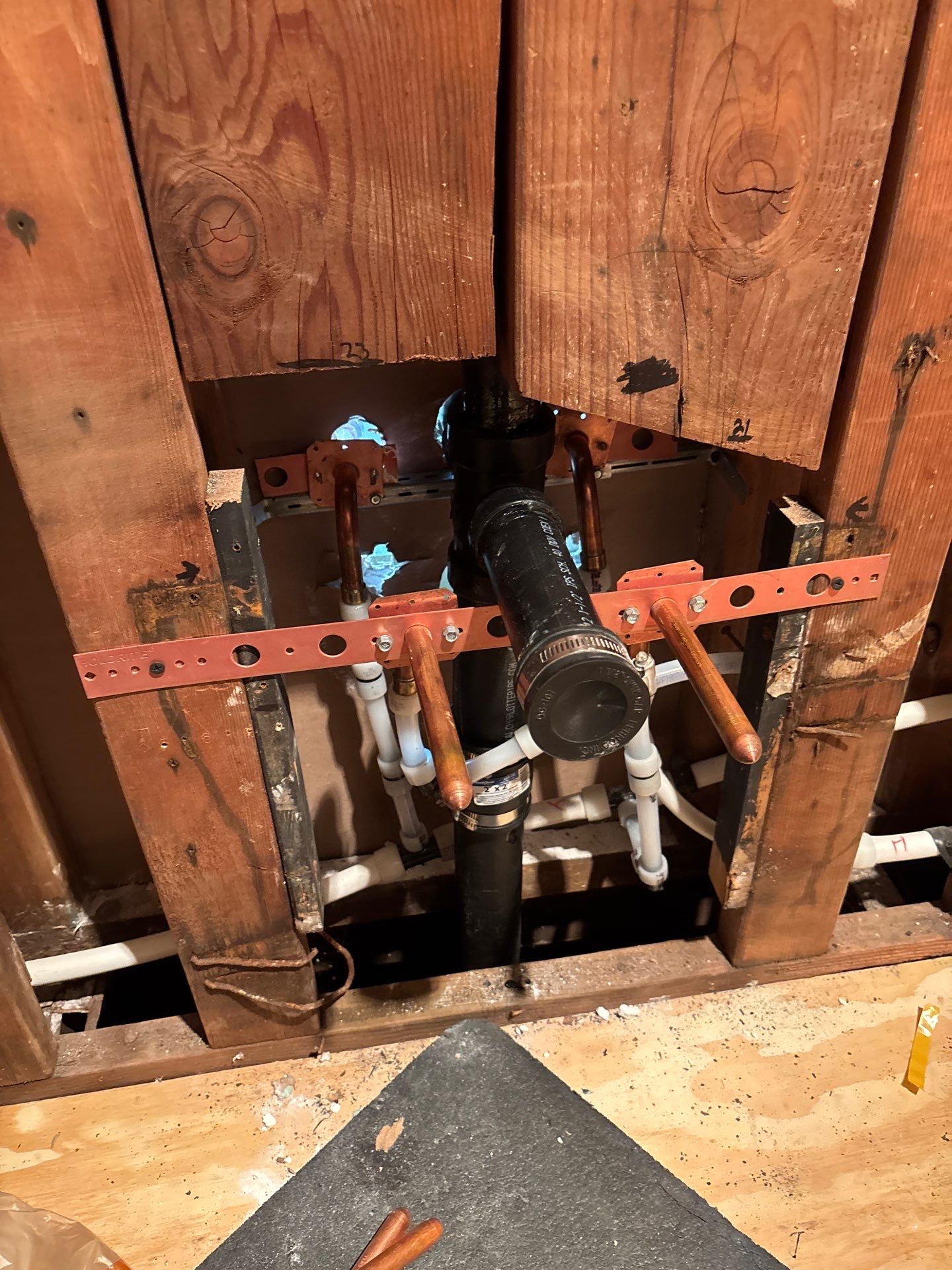 Installing New Piping and Checking Underneath Home by Us Plumbing