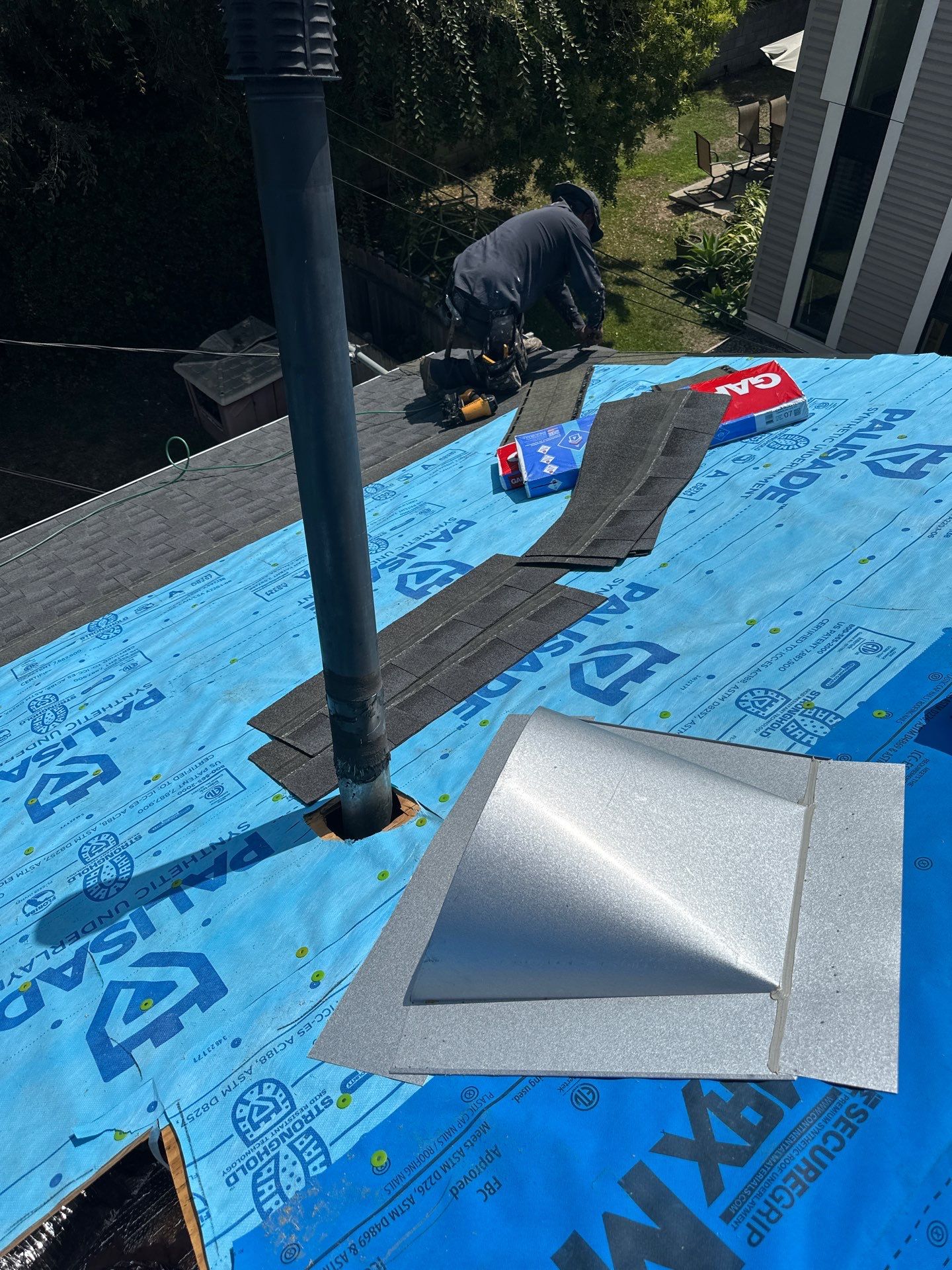 Residential Roofing Installation using GAF Charcoal Shingles by Hull Brothers Roofing