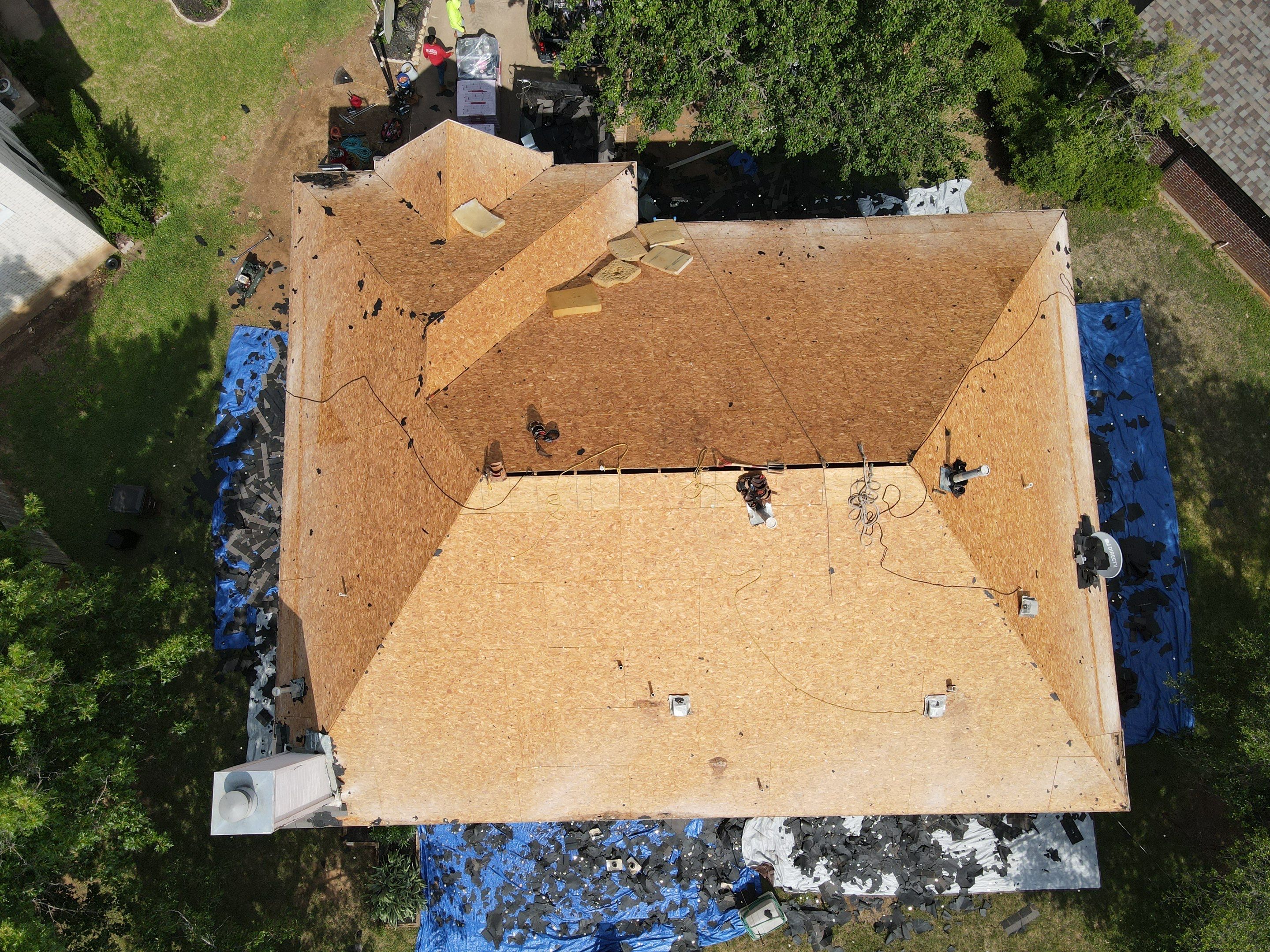 Architectural Shingle Roof Replacement and Decking Repair in Round Rock by Caliber Restoration LLC
