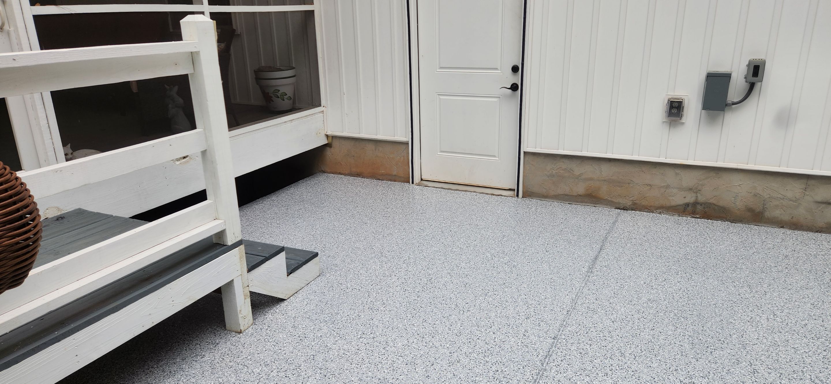 Back Patio using Gravel by Elite Floor Solutions