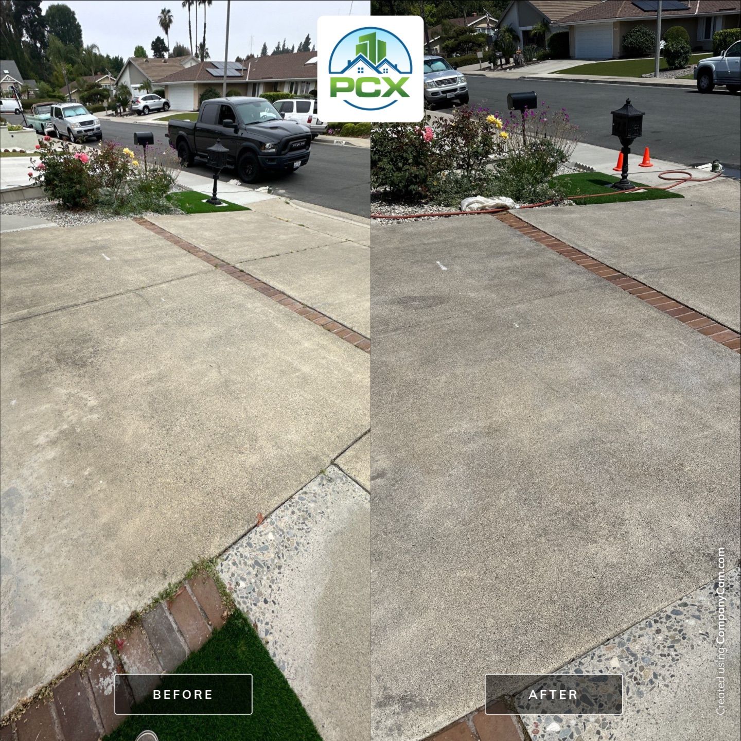 Orange County driveway restoration pressure washing by Property Cleaning Experts, LLC