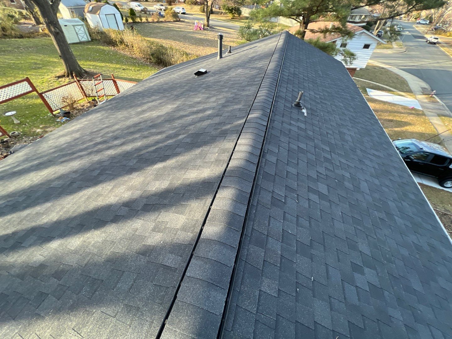 Fairfax: CertainTeed Landmark Pro Designer Shingles in Max Def Charcoal Black by RM Banning, Inc.